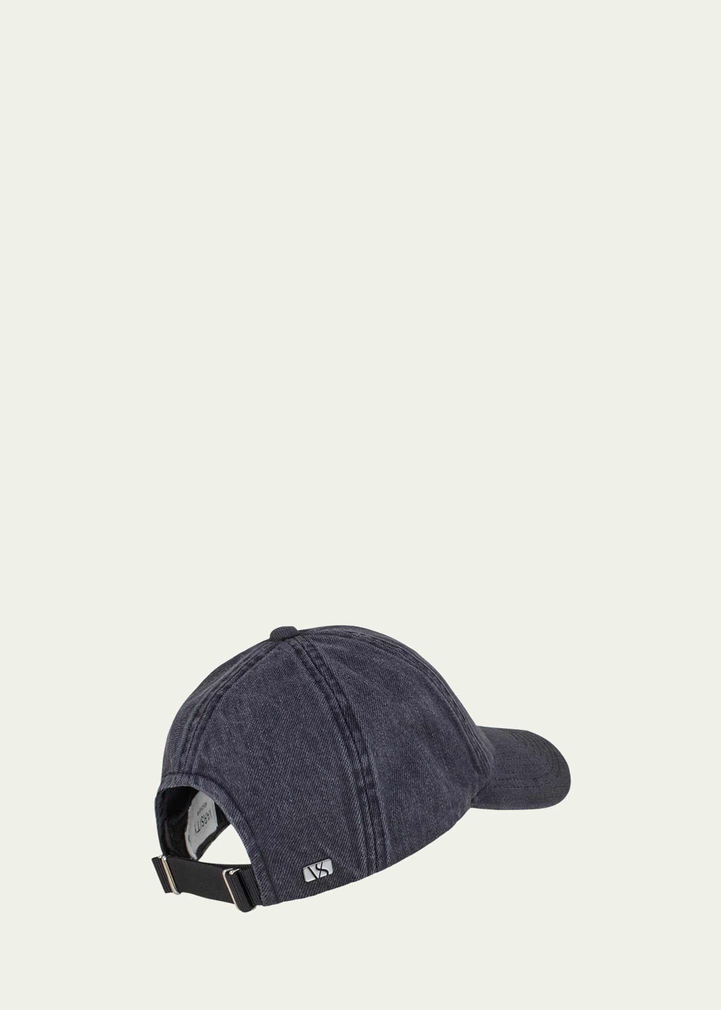 Men's Washed Denim Baseball Cap - Thumbnail 2