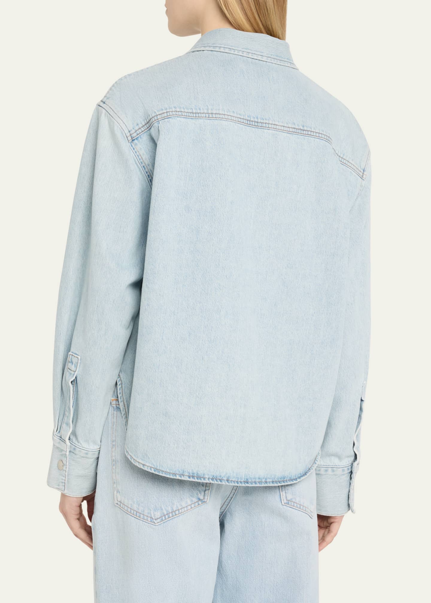 AGOLDE Laurel Long-Sleeve Denim Shirt Image 3 of 5