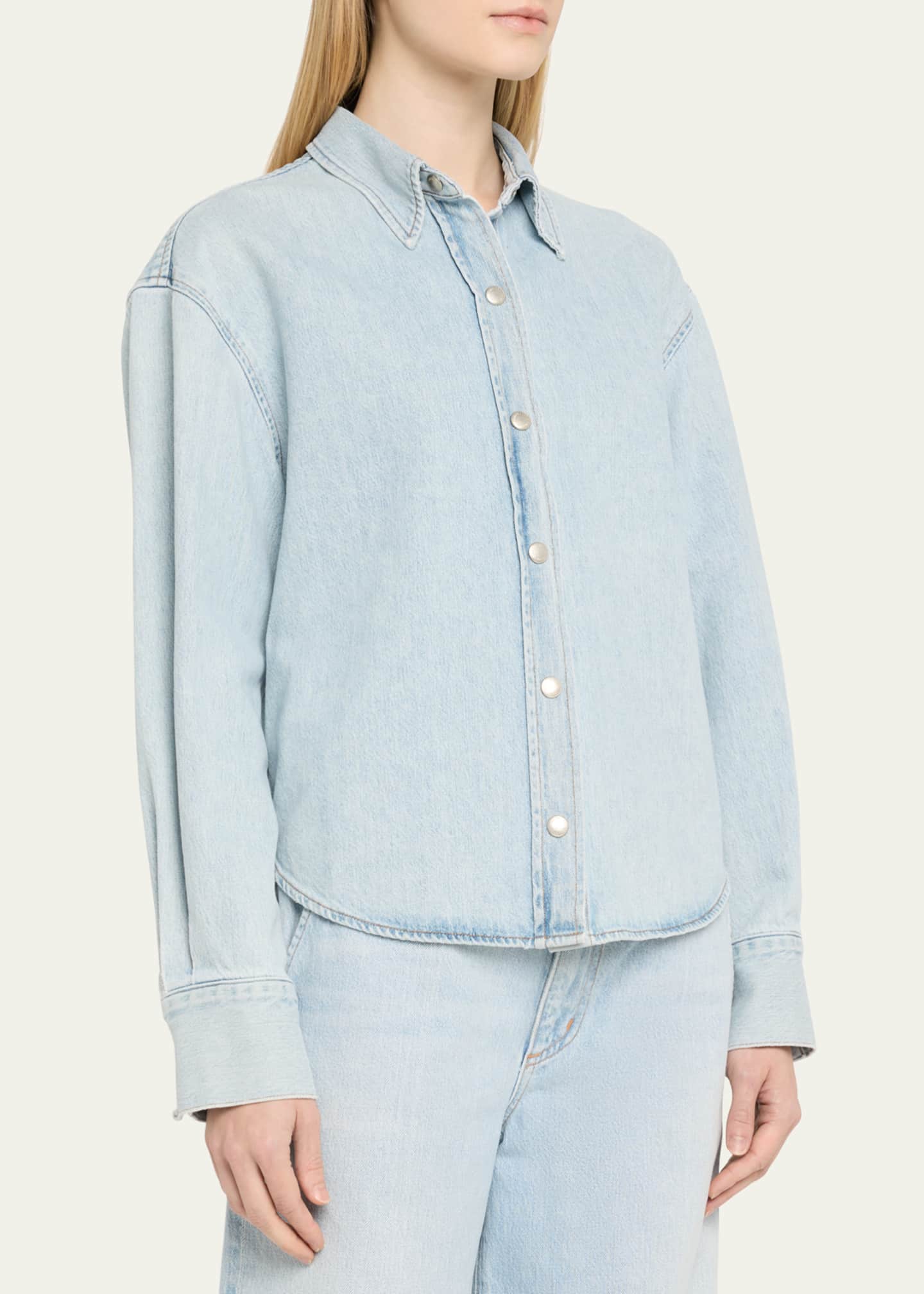 AGOLDE Laurel Long-Sleeve Denim Shirt Image 4 of 5
