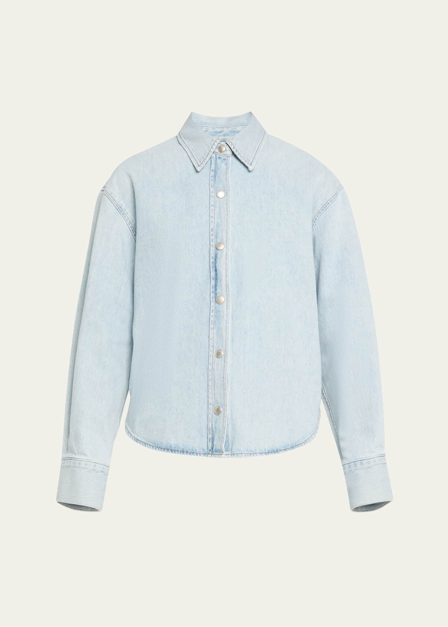 AGOLDE Laurel Long-Sleeve Denim Shirt Image 1 of 5