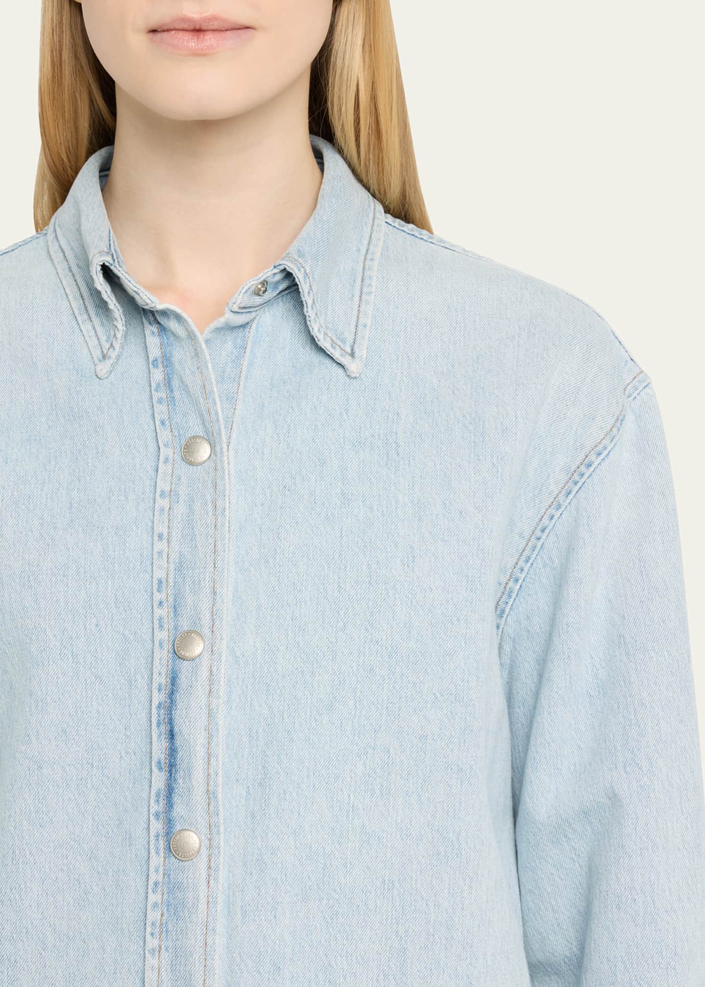 AGOLDE Laurel Long-Sleeve Denim Shirt Image 5 of 5