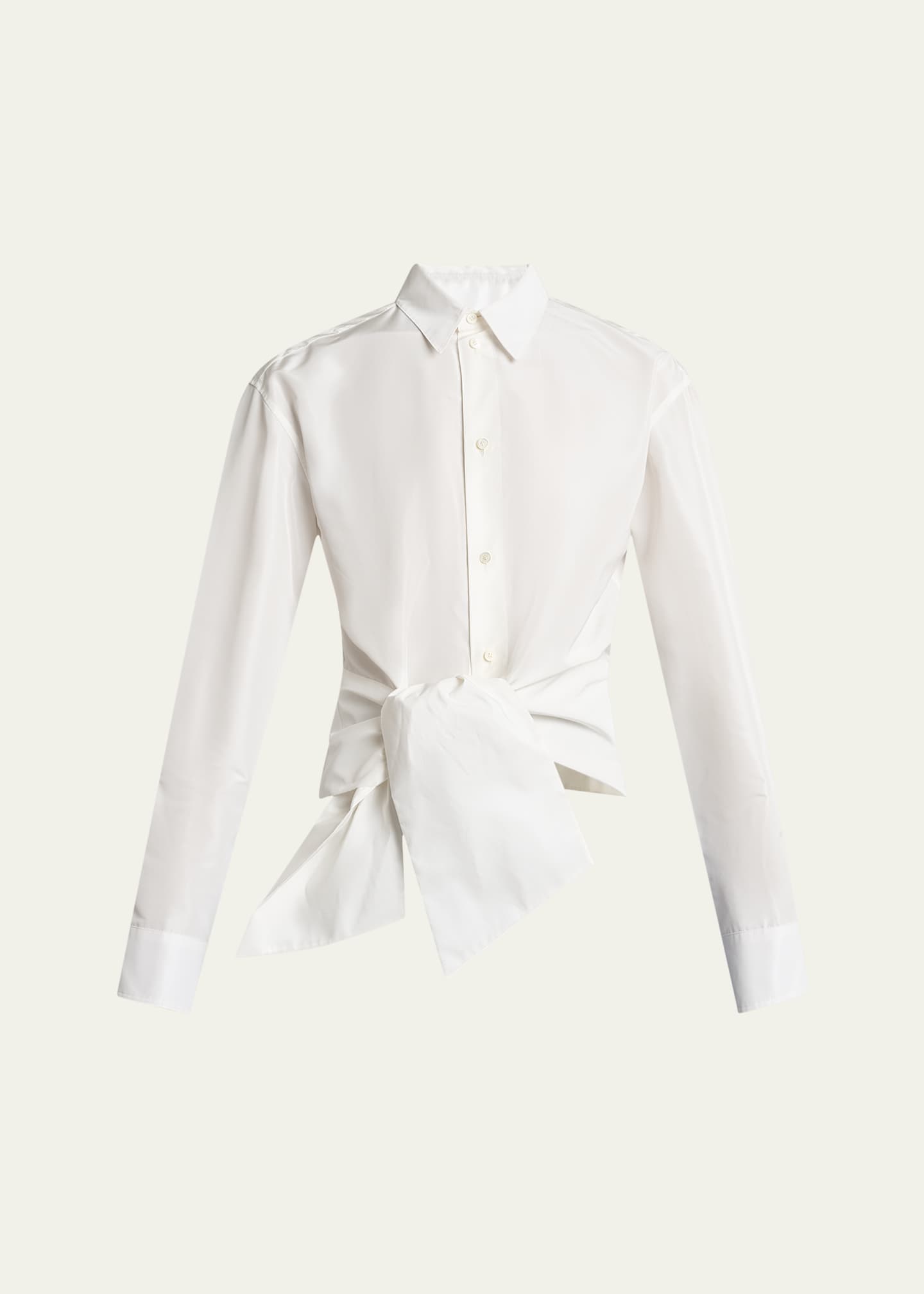 Givenchy Bow Button Down Wrap Blouse Image 1 of 5