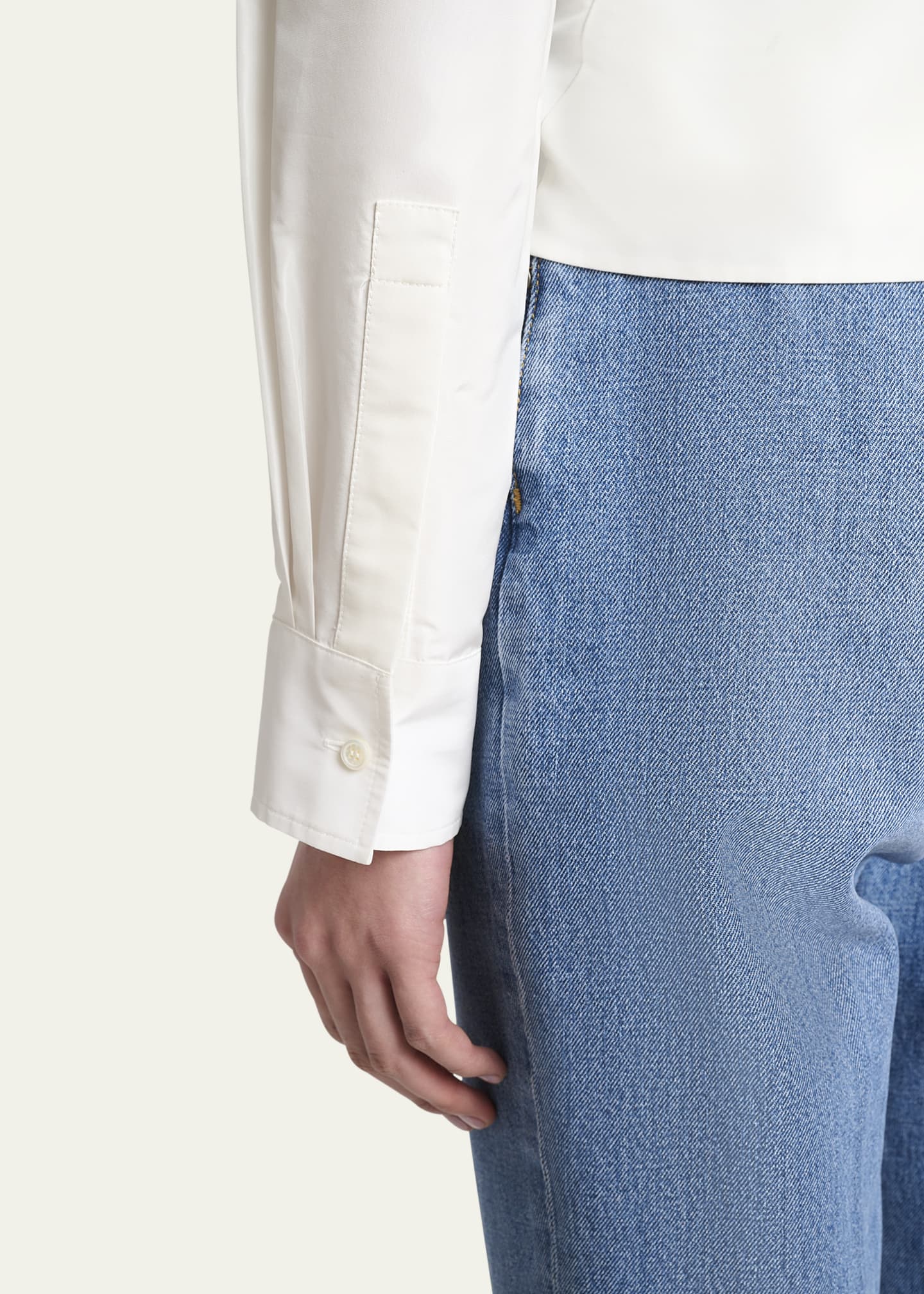 Givenchy Bow Button Down Wrap Blouse Image 5 of 5