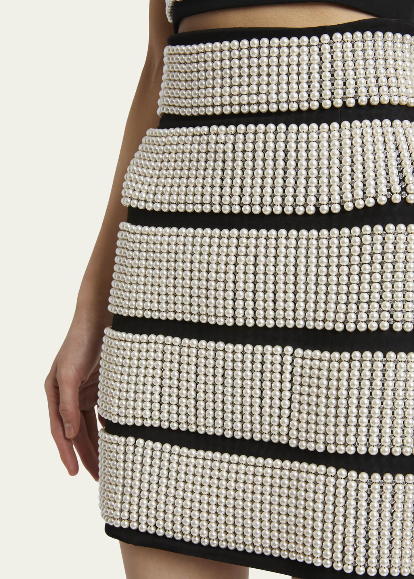Balmain Pearl Pencil Mini Skirt Image 5 of 5