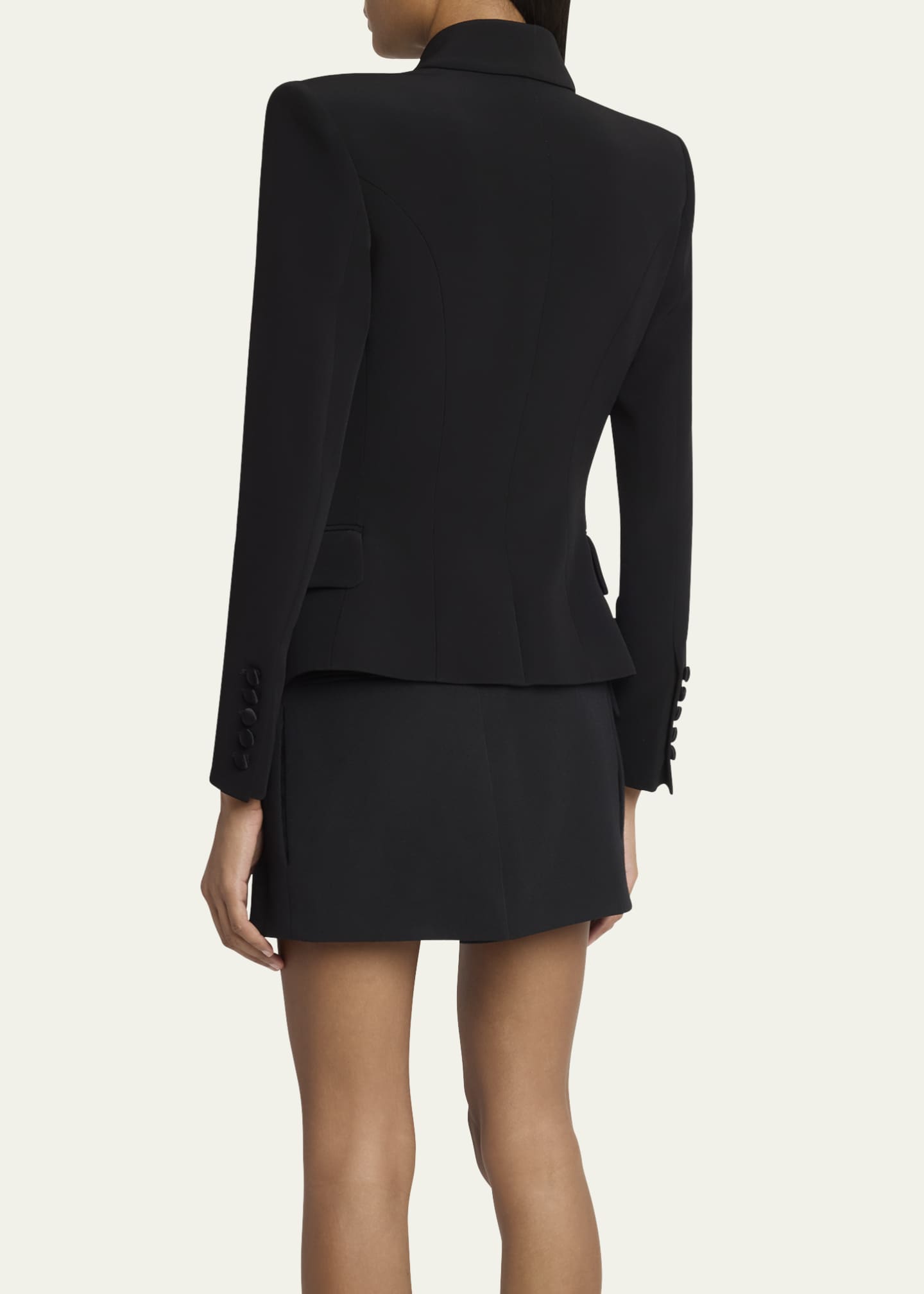 Balmain Double-Breasted Crystal Patch Blazer Image 3 of 5