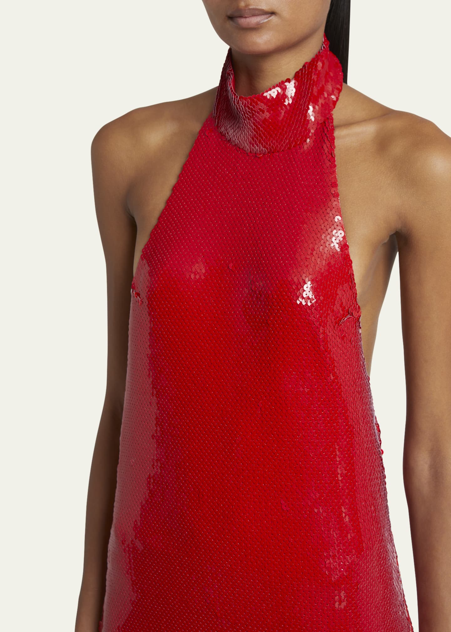 Balmain Halter Long Sequined Gown Image 5 of 5
