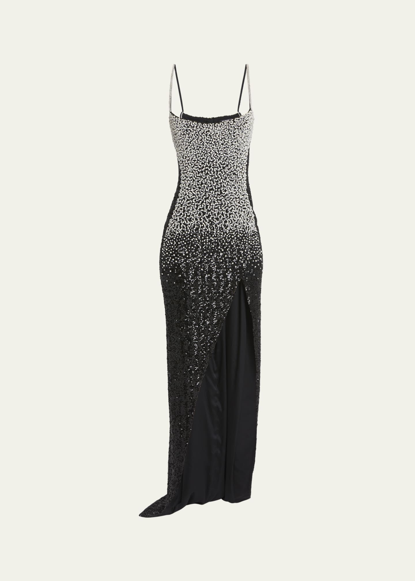 Balmain Strass Crystal Slit Gown Image 1 of 5