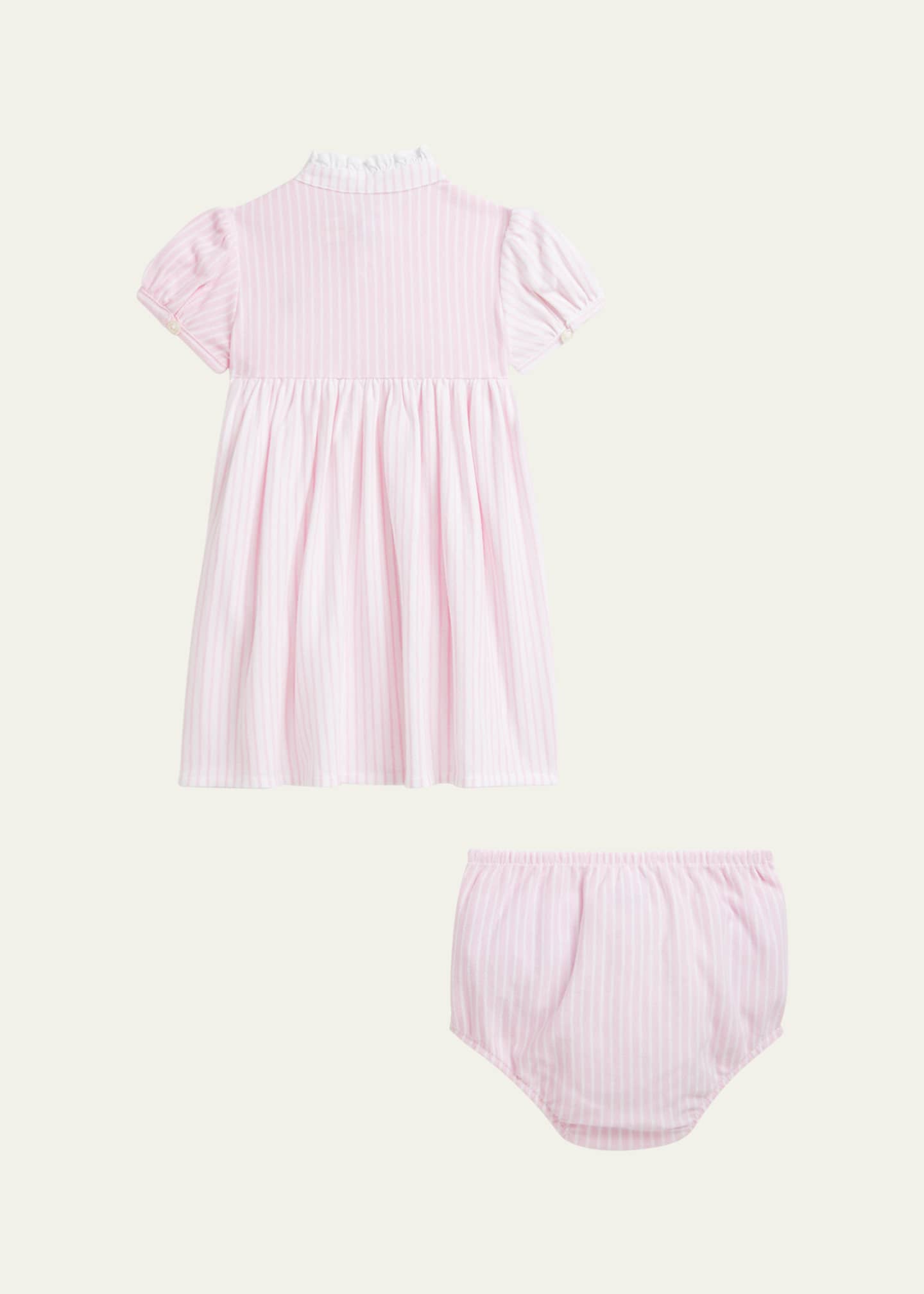 Ralph Lauren Childrenswear Girl's Striped Polo Shirtdress, Size 3M-24M Image 2 of 2