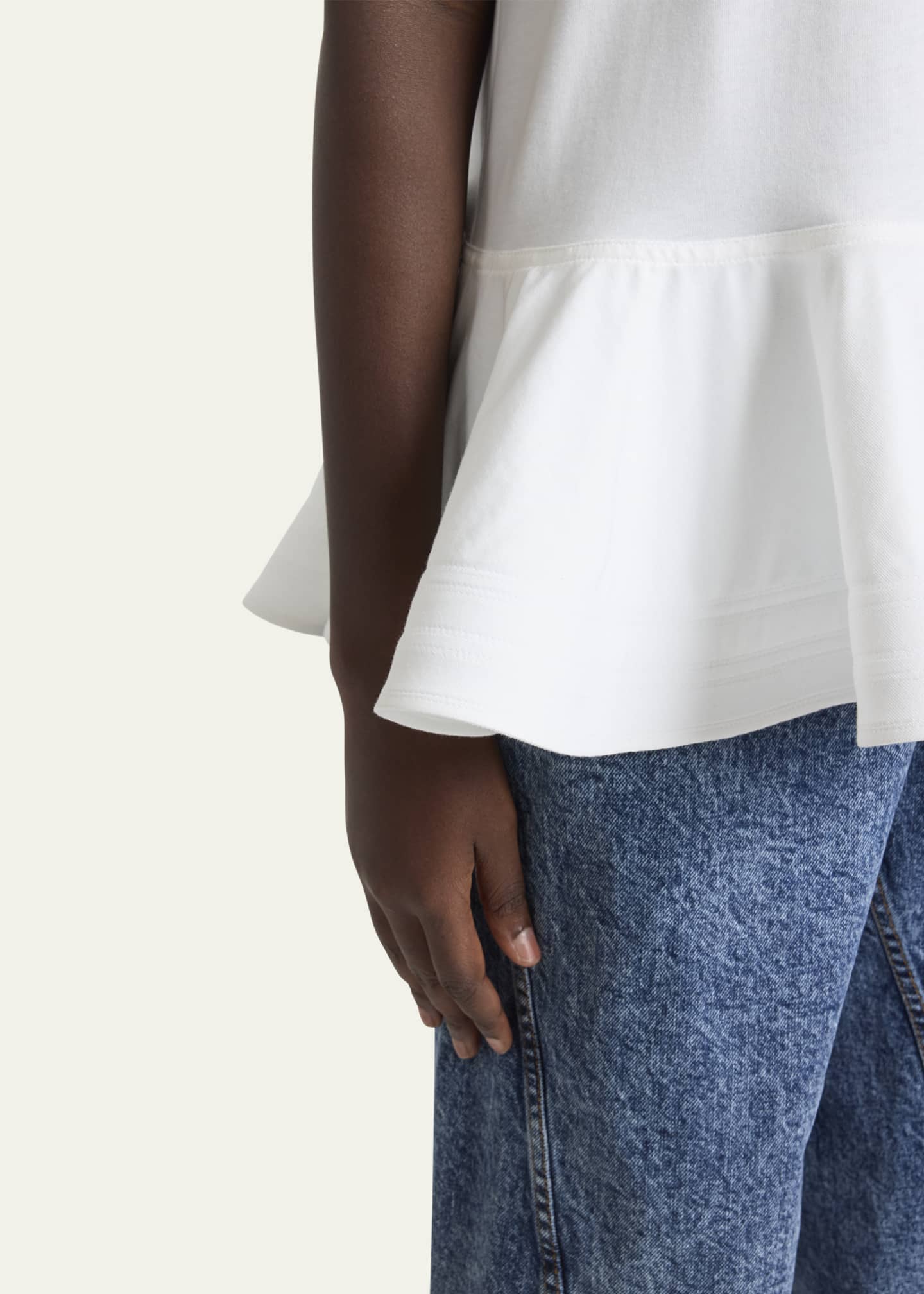 Tシャツ・カットソー ALAIA Peplum t-shirt ALAIA Short-Sleeve Peplum T-Shirt | Neiman Marcus