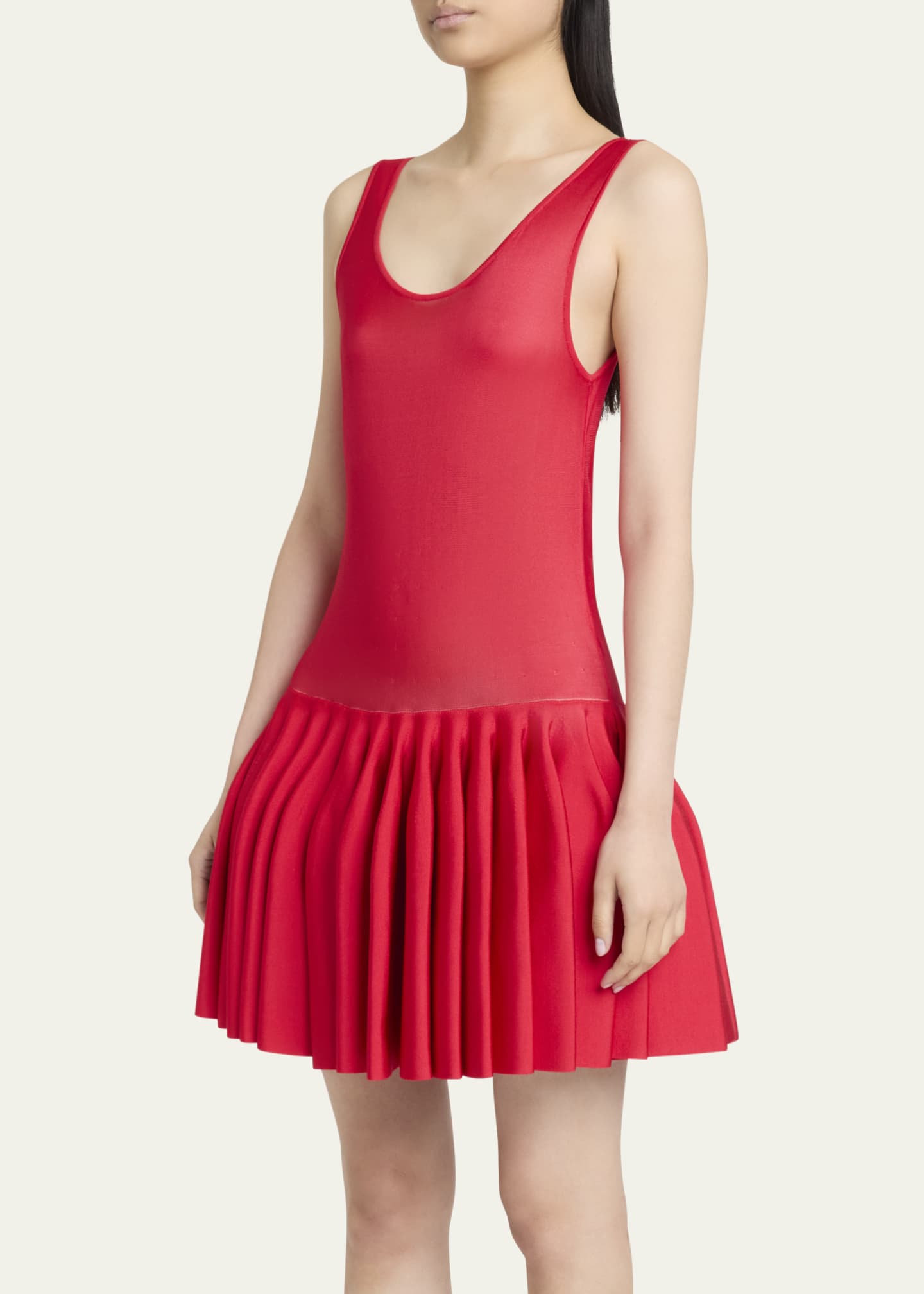 Flared Skirt Mini Dress Bardot Zephyra Short Sleeve High Neck Fit And Flare  Full Skirt