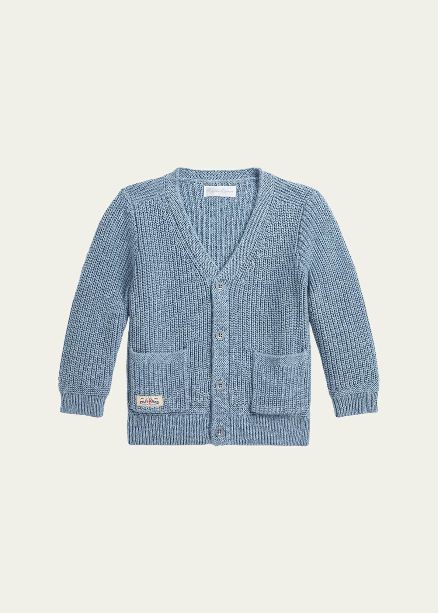 Ralph Lauren Childrenswear Boy's Knit Cardigan, Size 3M-24M Image 1 of 2