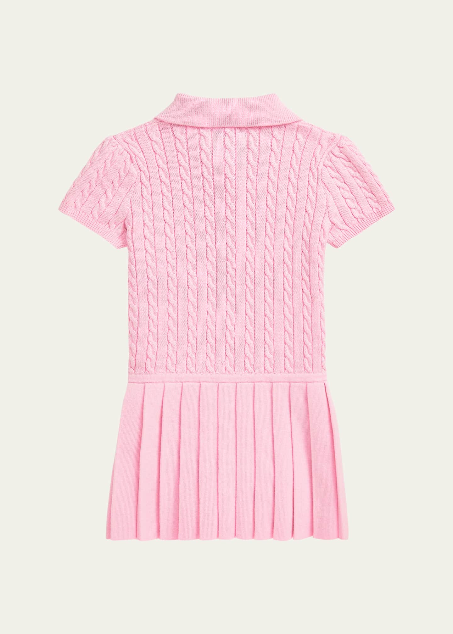 Ralph Lauren Childrenswear Girl's Cable Knit Polo Dress, Size 3M-24M Image 2 of 2