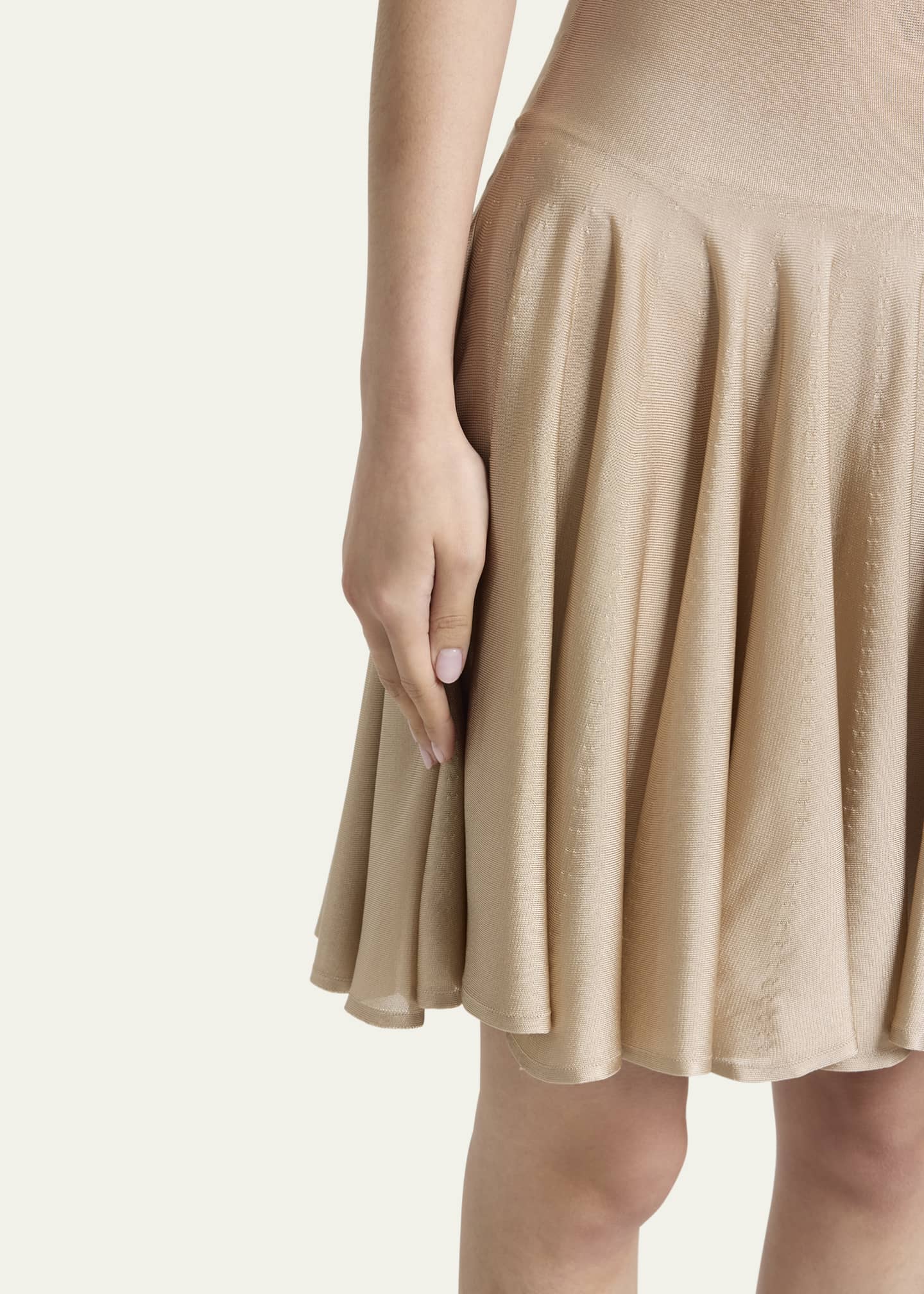 ALAIA Slip Flared Skirt Mini Dress Image 5 of 5