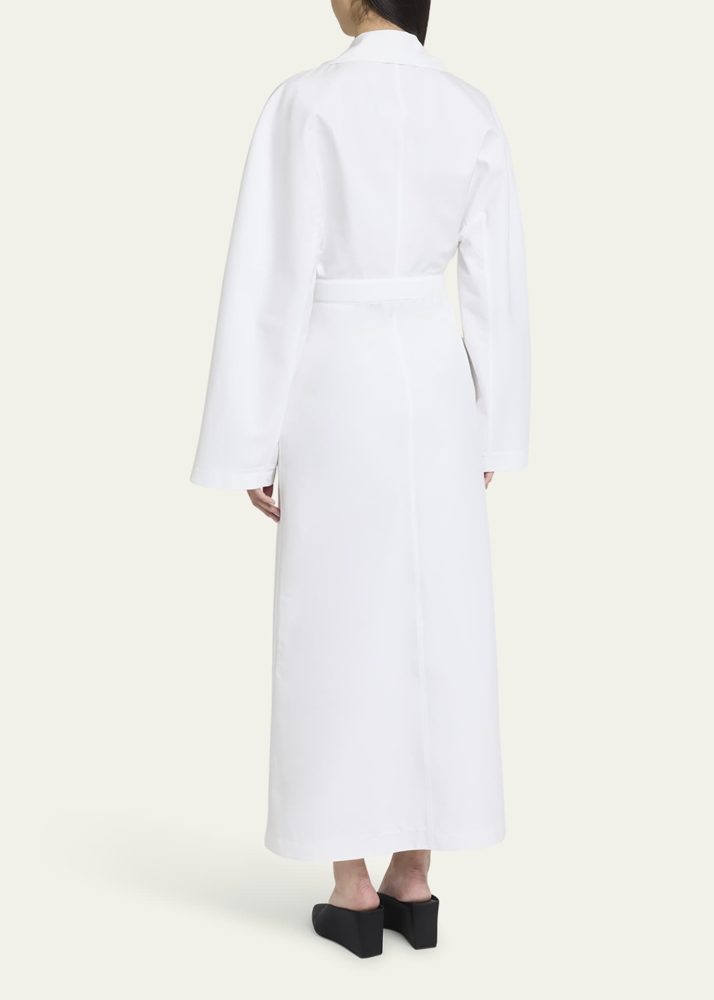 ALAIA Long Wrap Poplin Shirtdress Image 3 of 5