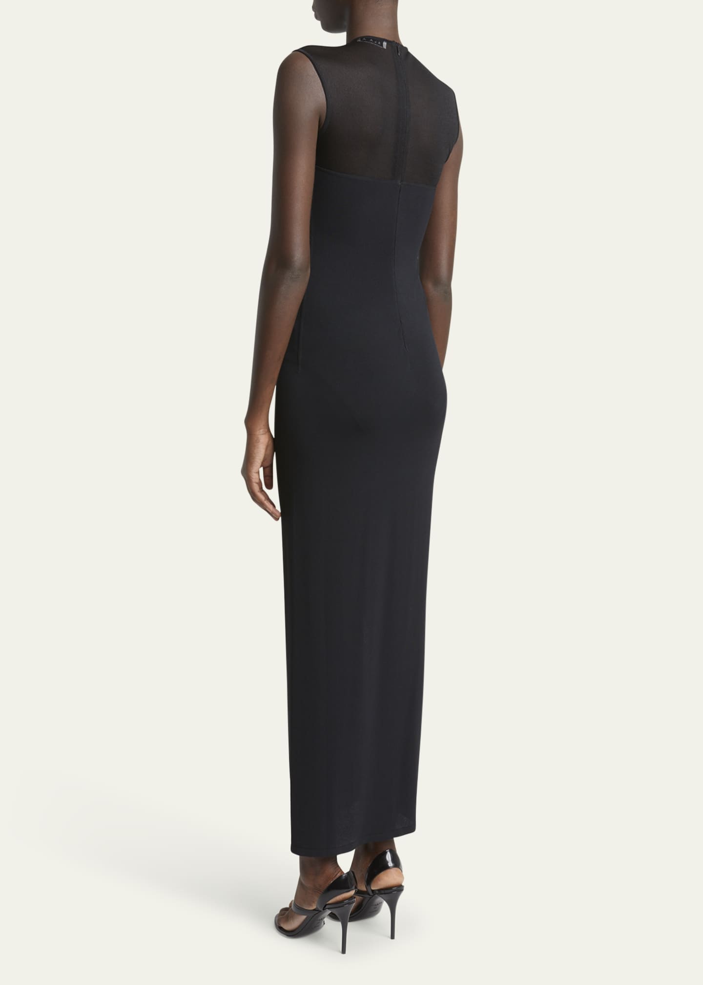 ALAIA Mesh Molded Cutout Gown Image 3 of 5
