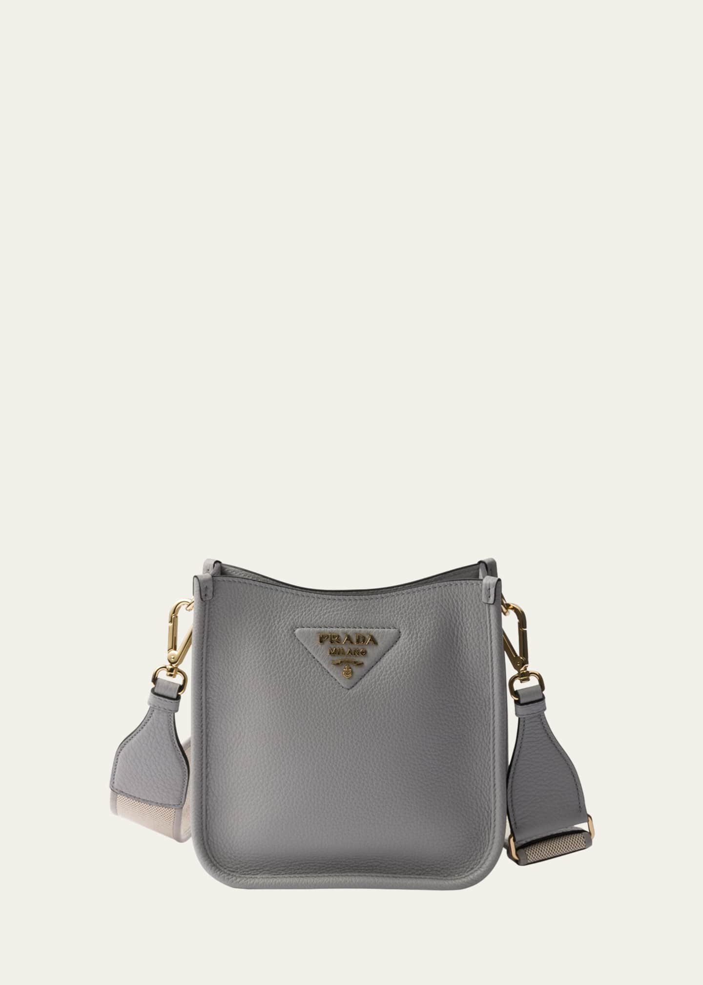 Prada Mini Daino Soft Leather Hobo Crossbody Bag Image 1 of 3