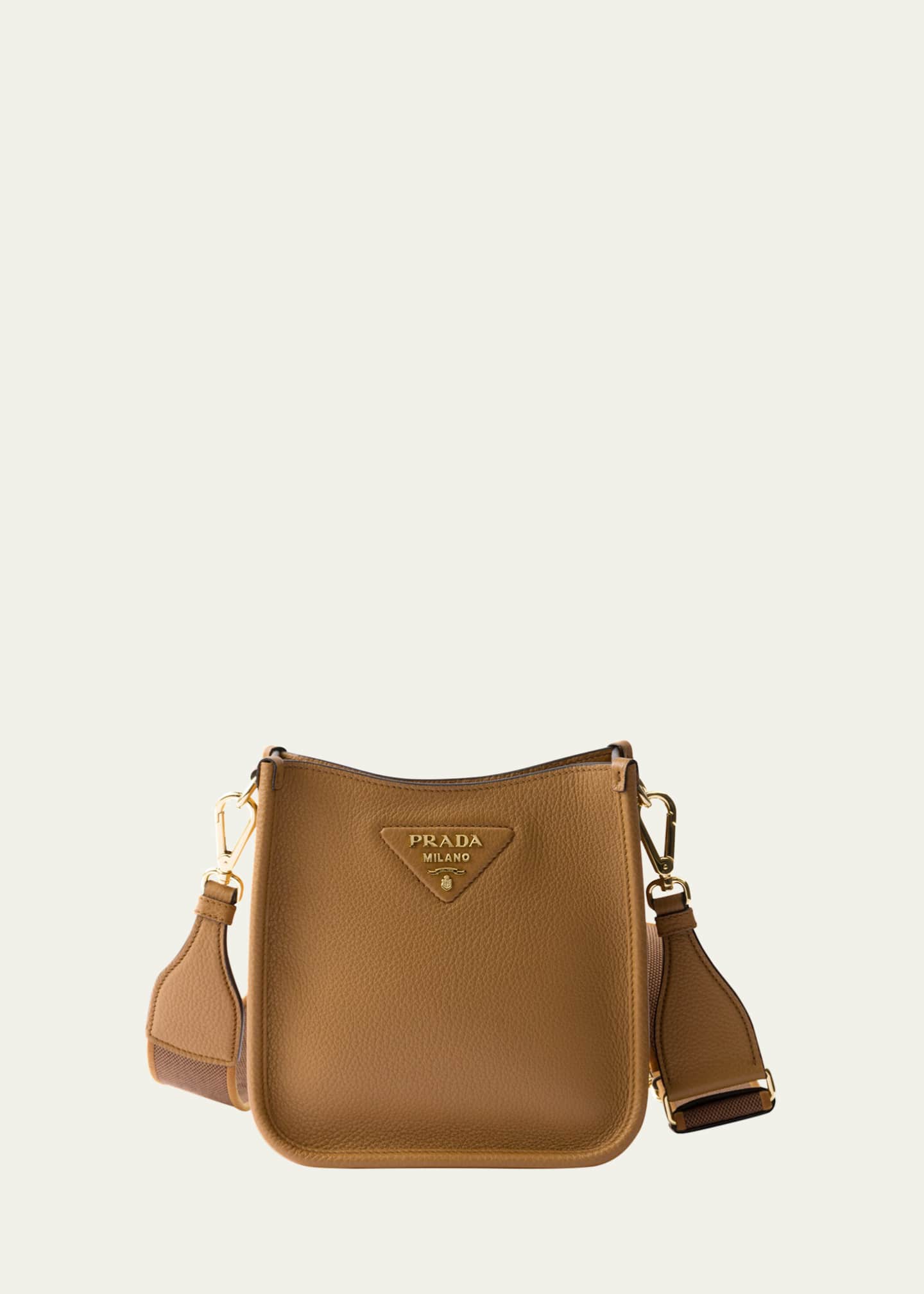 Prada Mini Daino Soft Leather Hobo Crossbody Bag - Bergdorf Goodman
