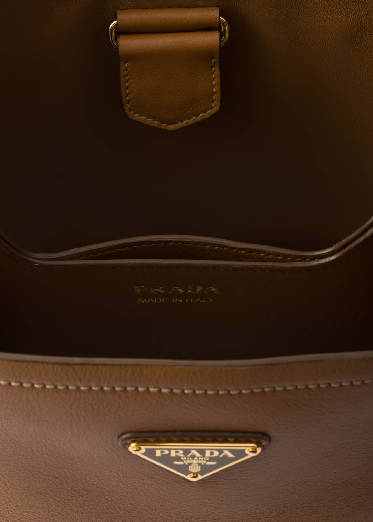 Prada Medium Bucket Leather Shoulder Bag Image 3 of 3