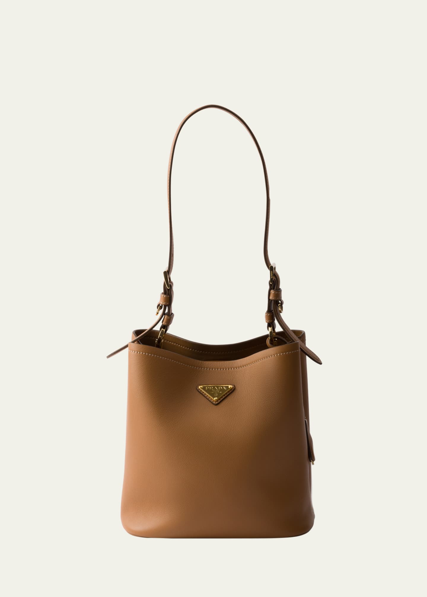 Prada Medium Bucket Leather Shoulder Bag Image 1 of 3