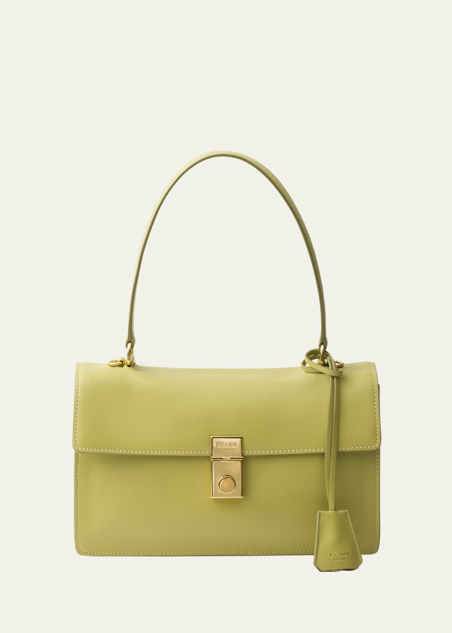 Prada Sound Medium Soft Leather Top-Handle Bag Image 1 of 5