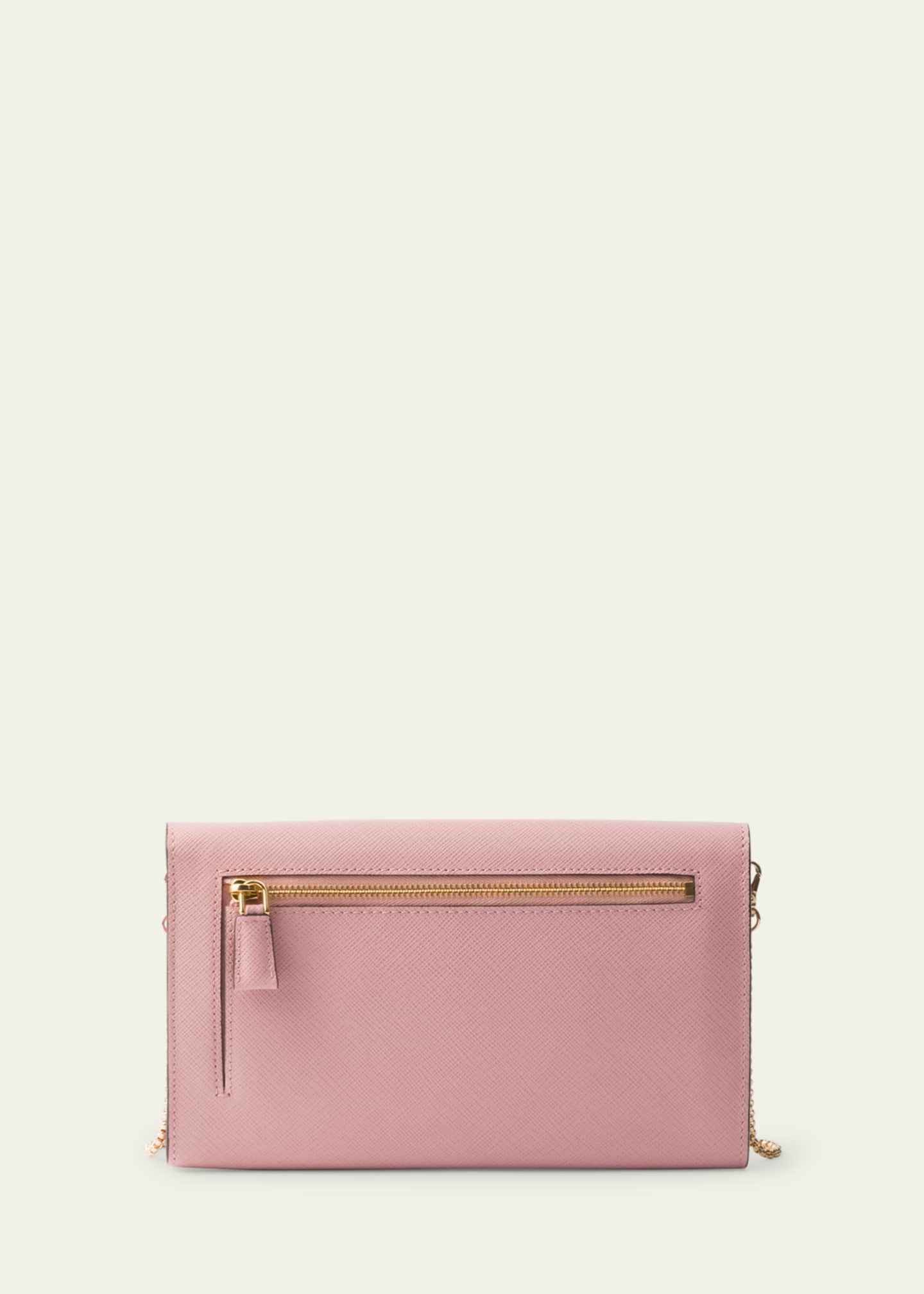 Prada Mini Envelope Flap Saffiano Leather Wallet on Chain Image 2 of 3