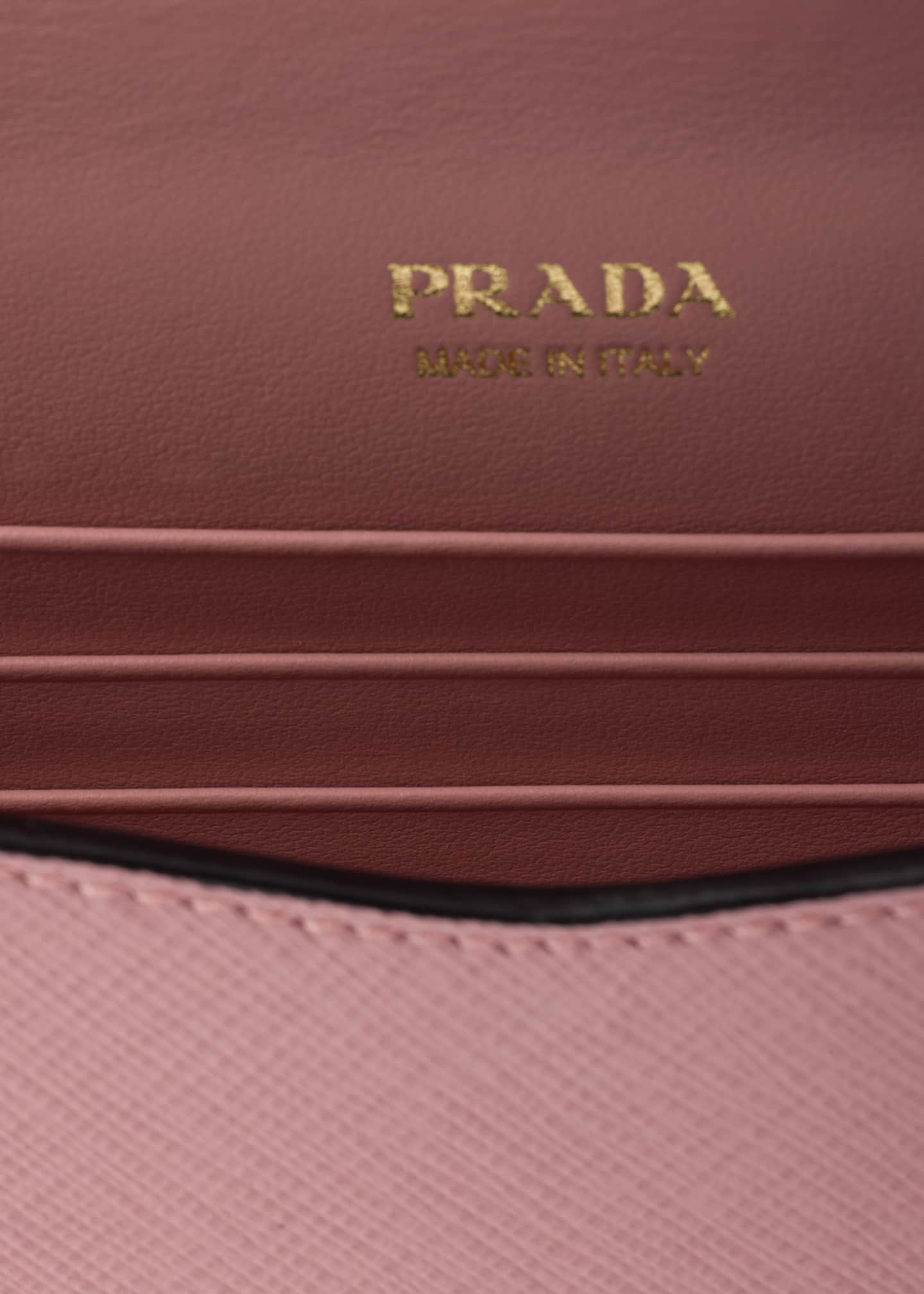 Prada Mini Envelope Flap Saffiano Leather Wallet on Chain Image 3 of 3