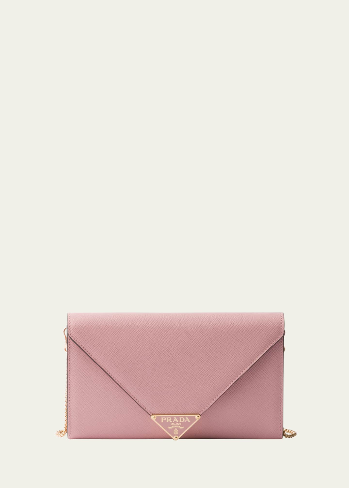 Prada Mini Envelope Flap Saffiano Leather Wallet on Chain Image 1 of 3