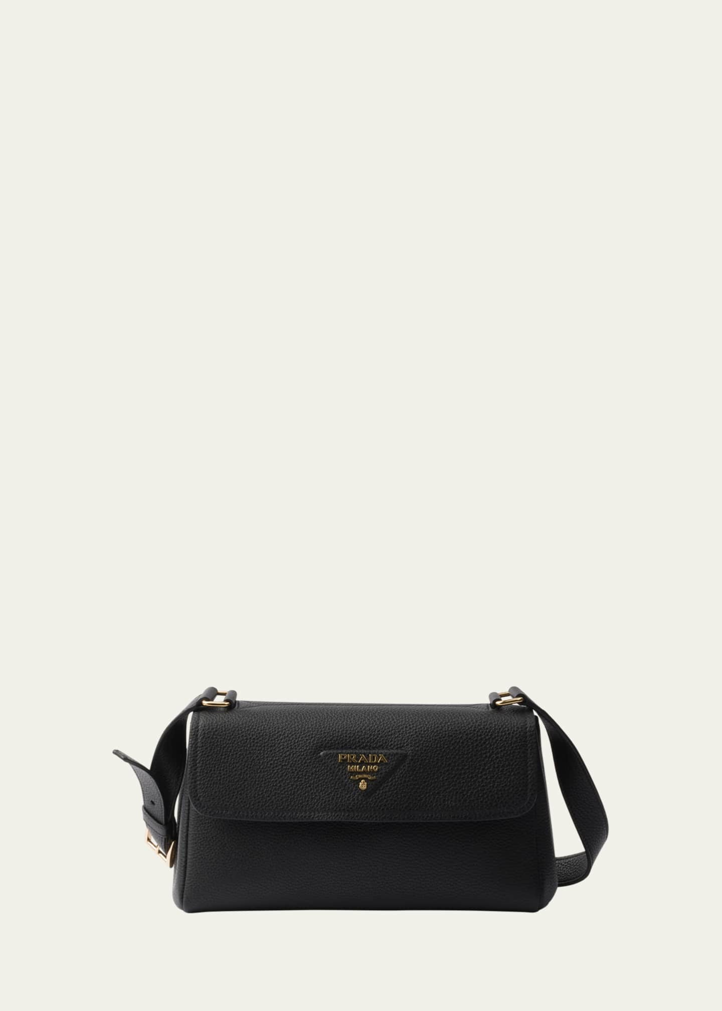 Prada Daino Flap Soft Leather Shoulder Bag Image 1 of 3