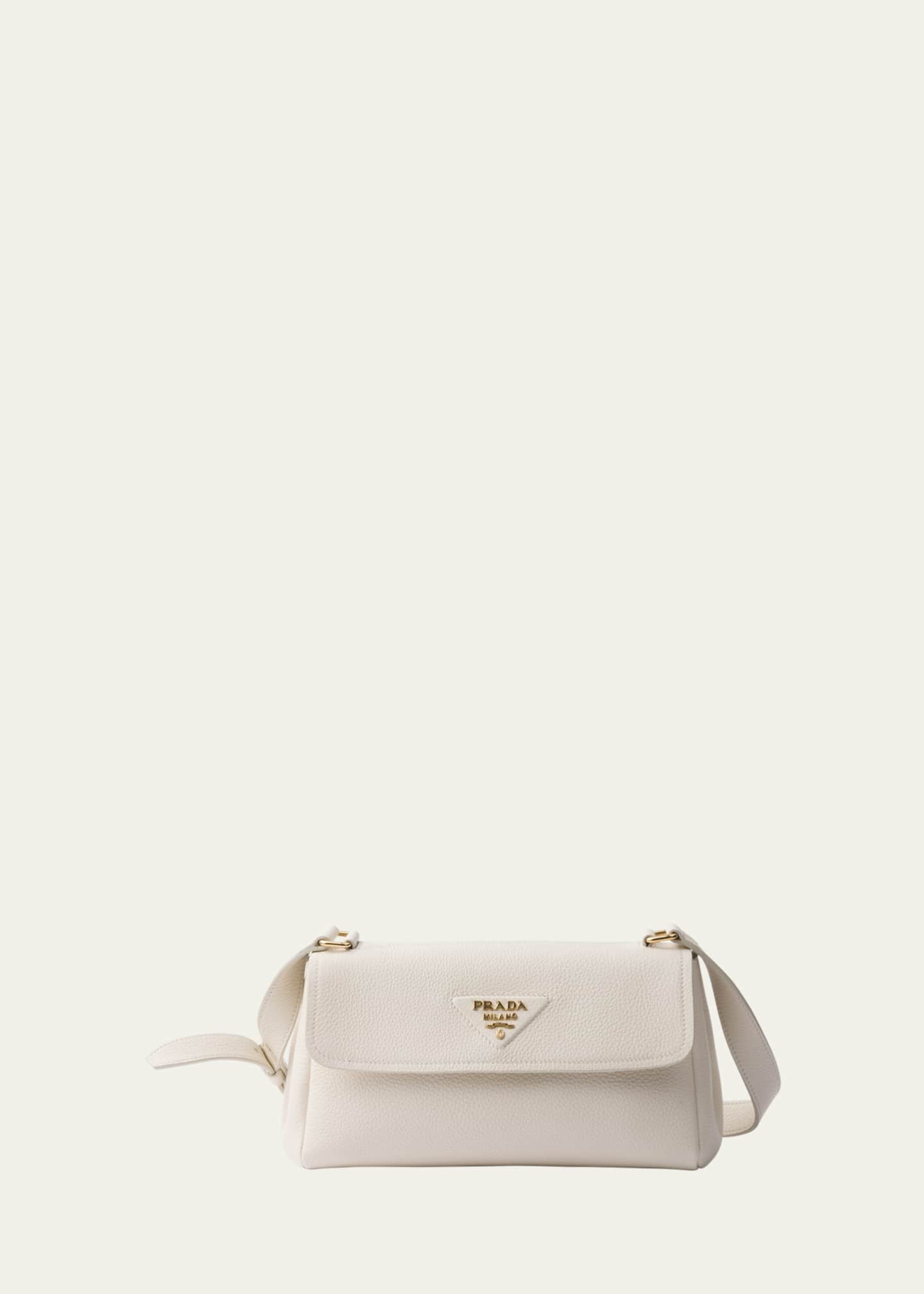 Prada Daino Flap Soft Leather Shoulder Bag Image 1 of 3