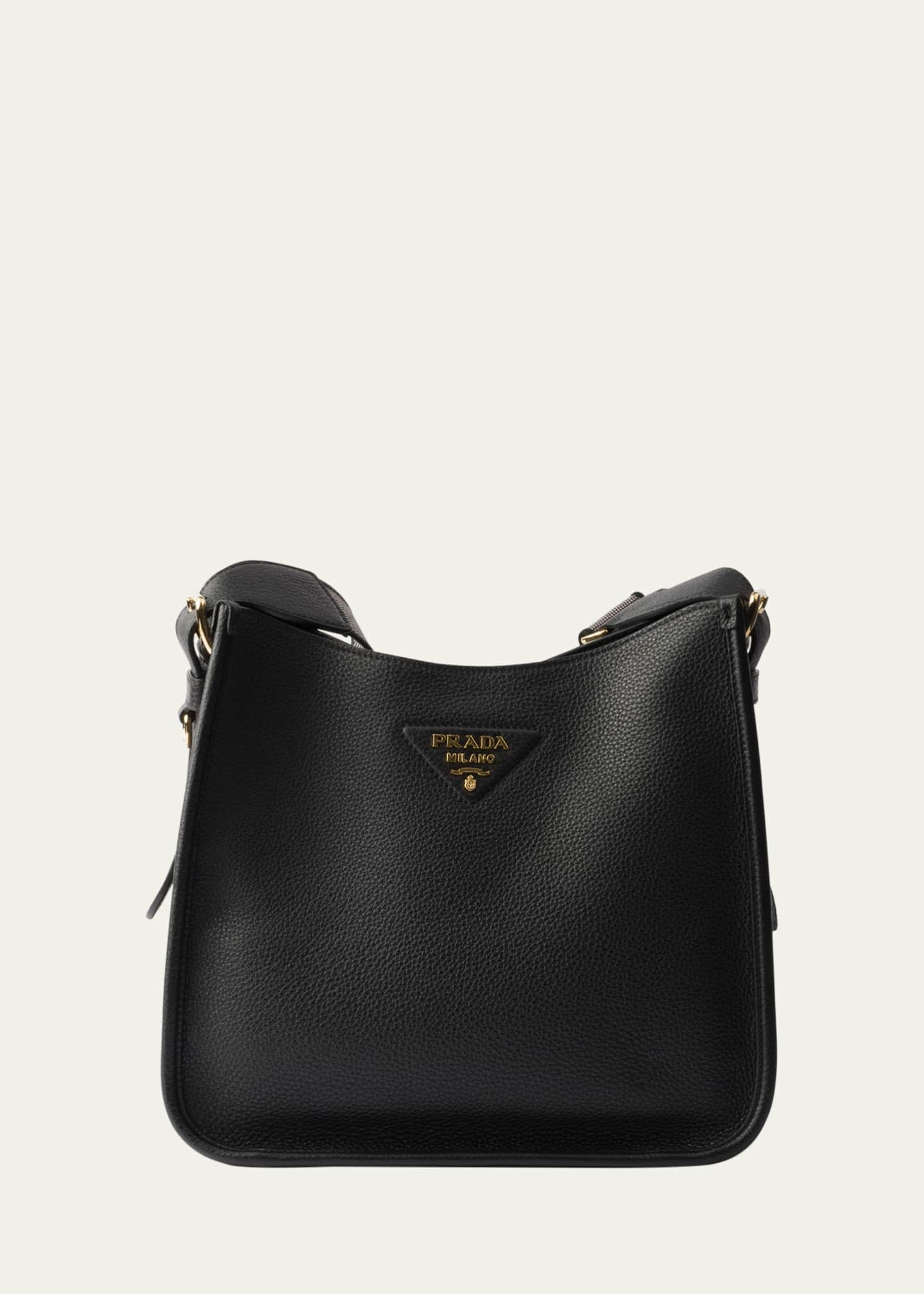 Prada Medium Daino Soft Leather Hobo Crossbody Bag - Bergdorf Goodman