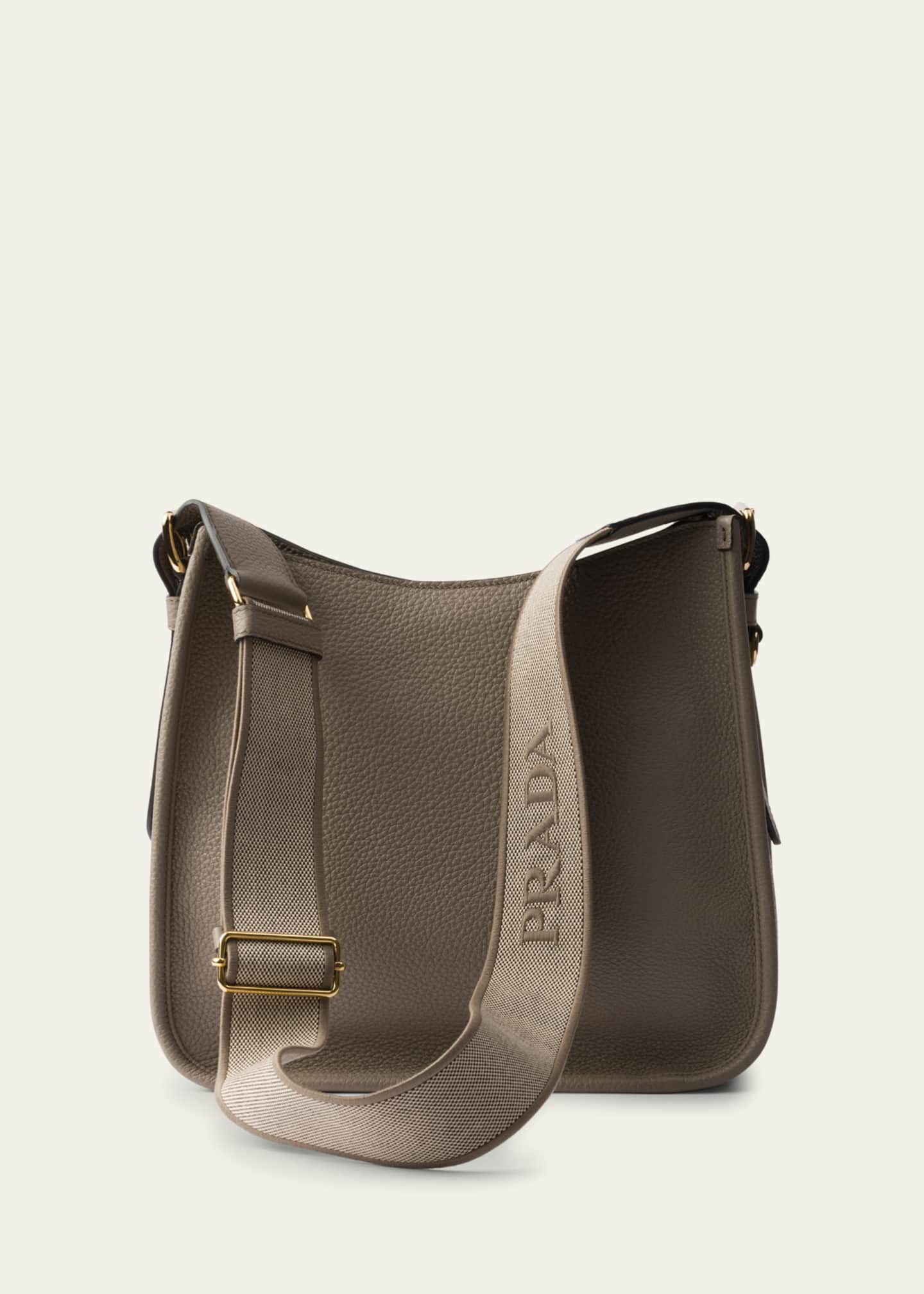 Prada Medium Daino Soft Leather Hobo Crossbody Bag Image 2 of 3