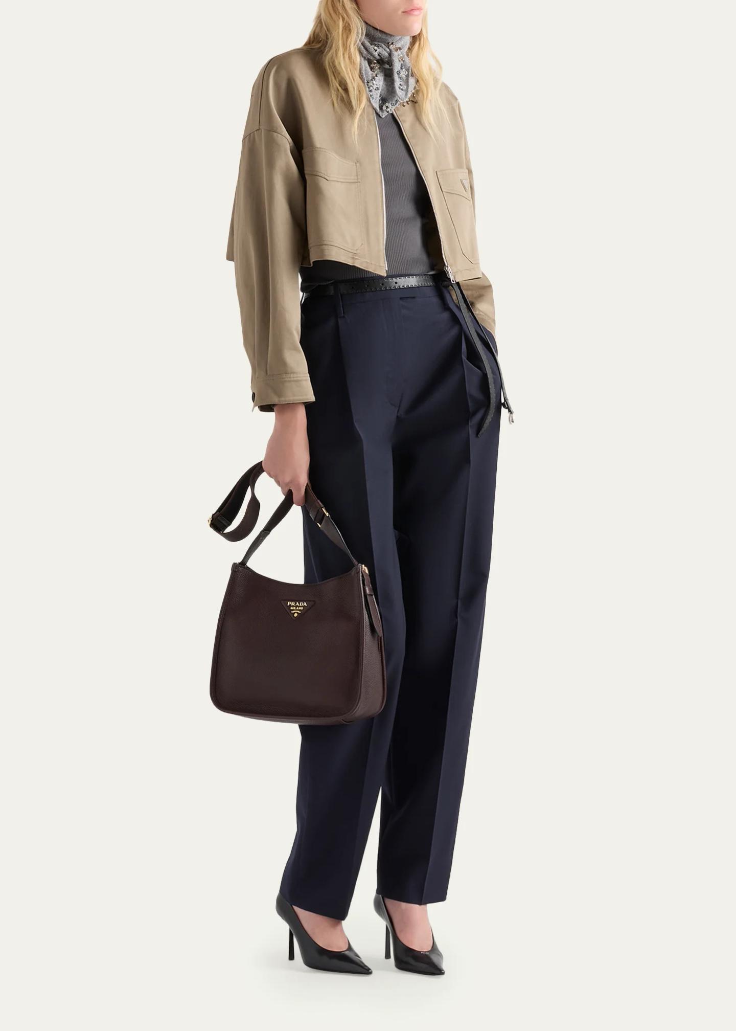 Prada Medium Daino Soft Leather Hobo Crossbody Bag - Bergdorf Goodman