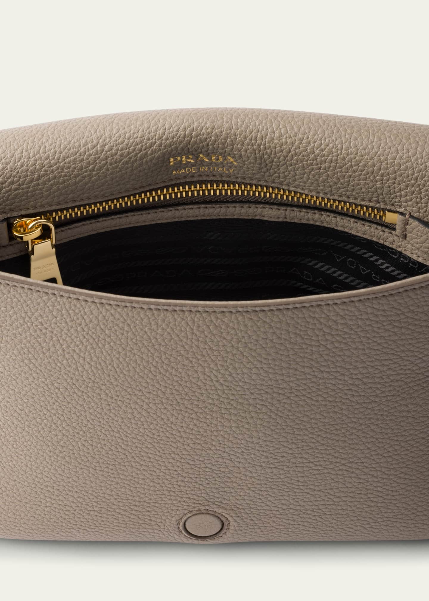 Prada Daino Flap Soft Leather Crossbody Bag Image 3 of 3
