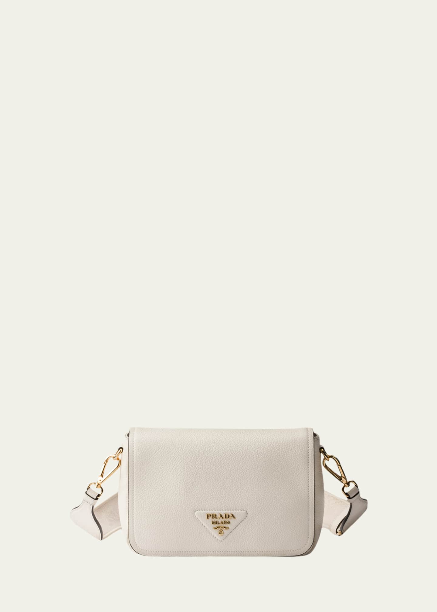 Prada Daino Flap Soft Leather Crossbody Bag - Bergdorf Goodman