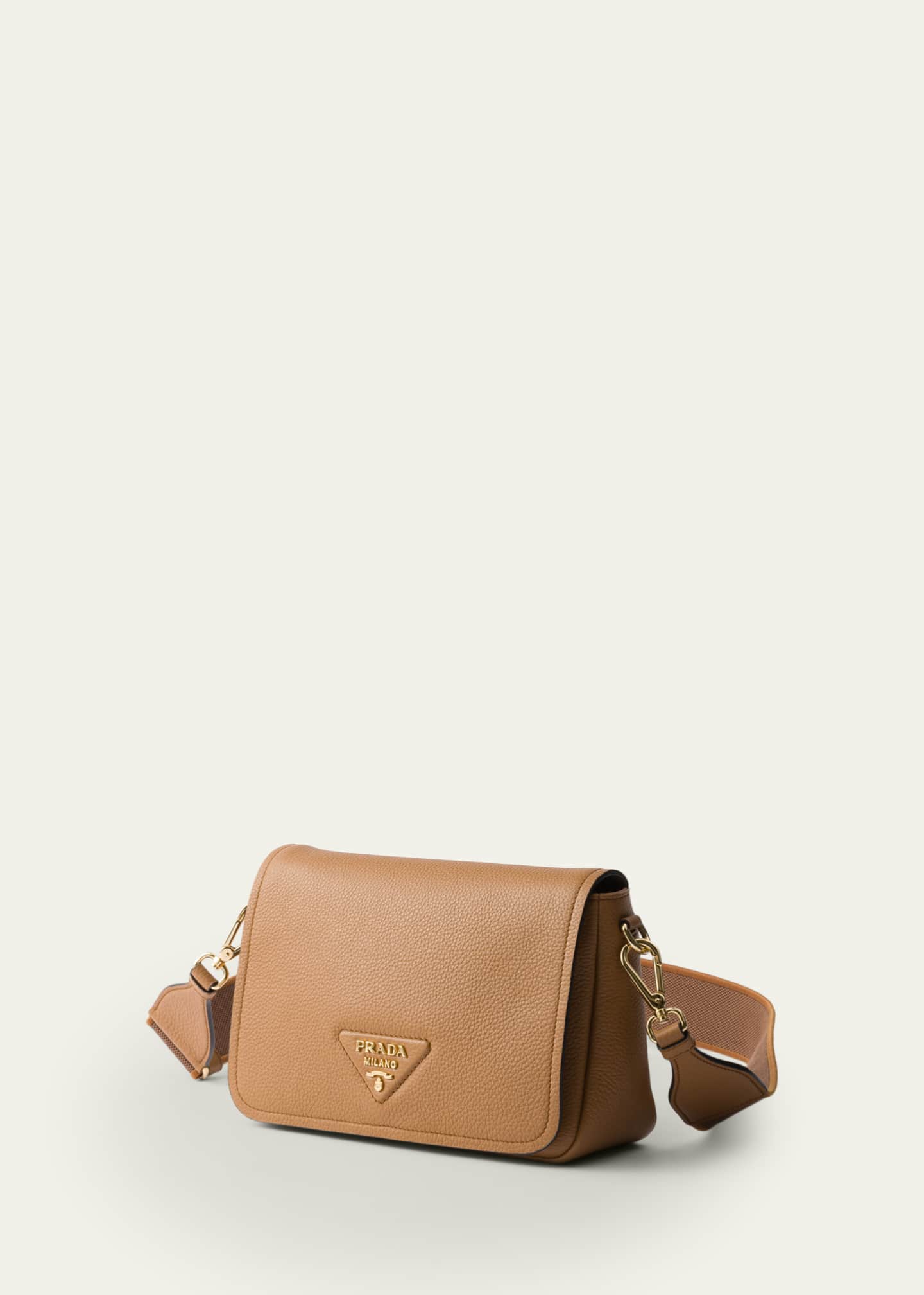 Prada Daino Flap Soft Leather Crossbody Bag - Bergdorf Goodman