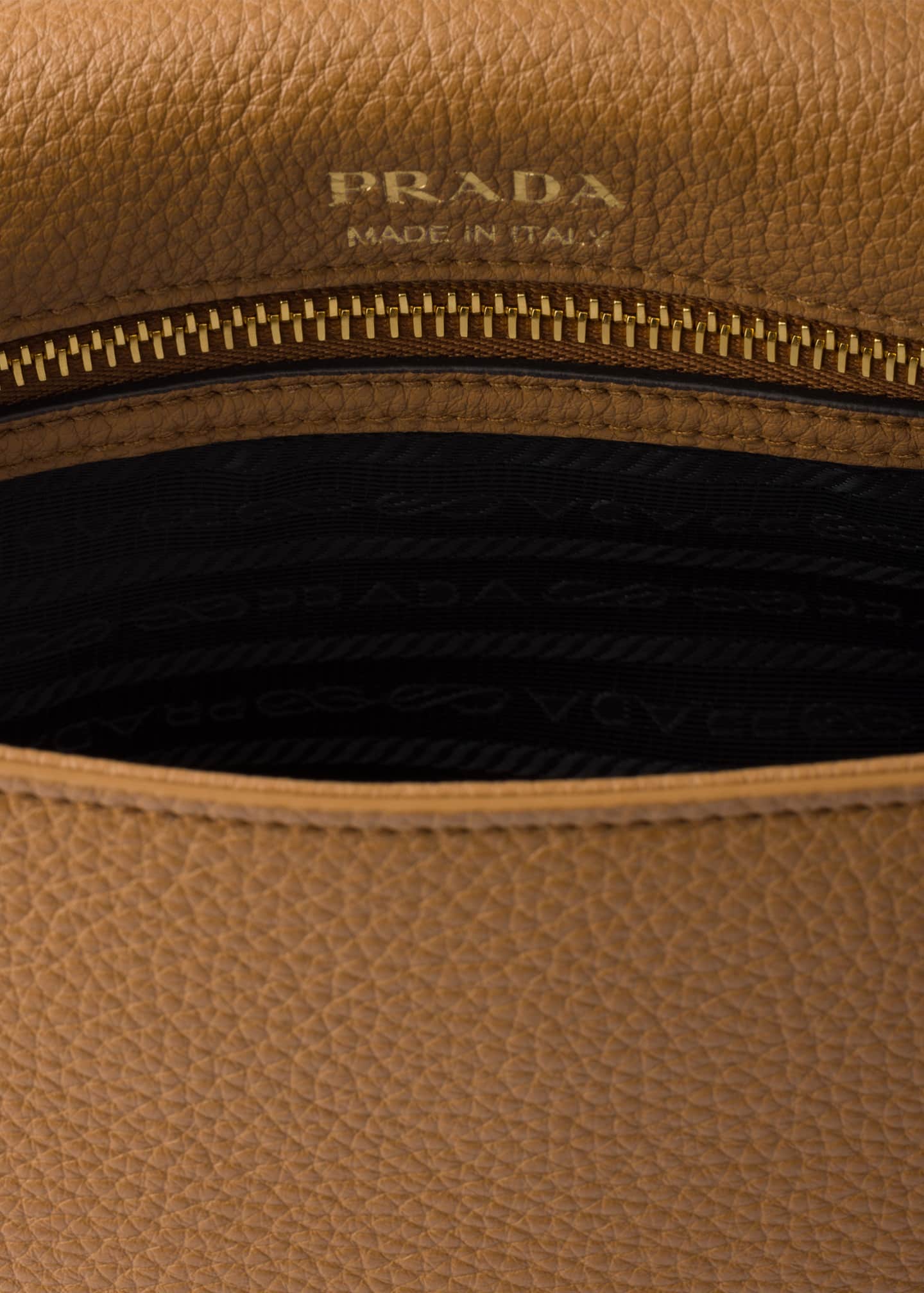 Prada Daino Flap Soft Leather Crossbody Bag Image 3 of 3