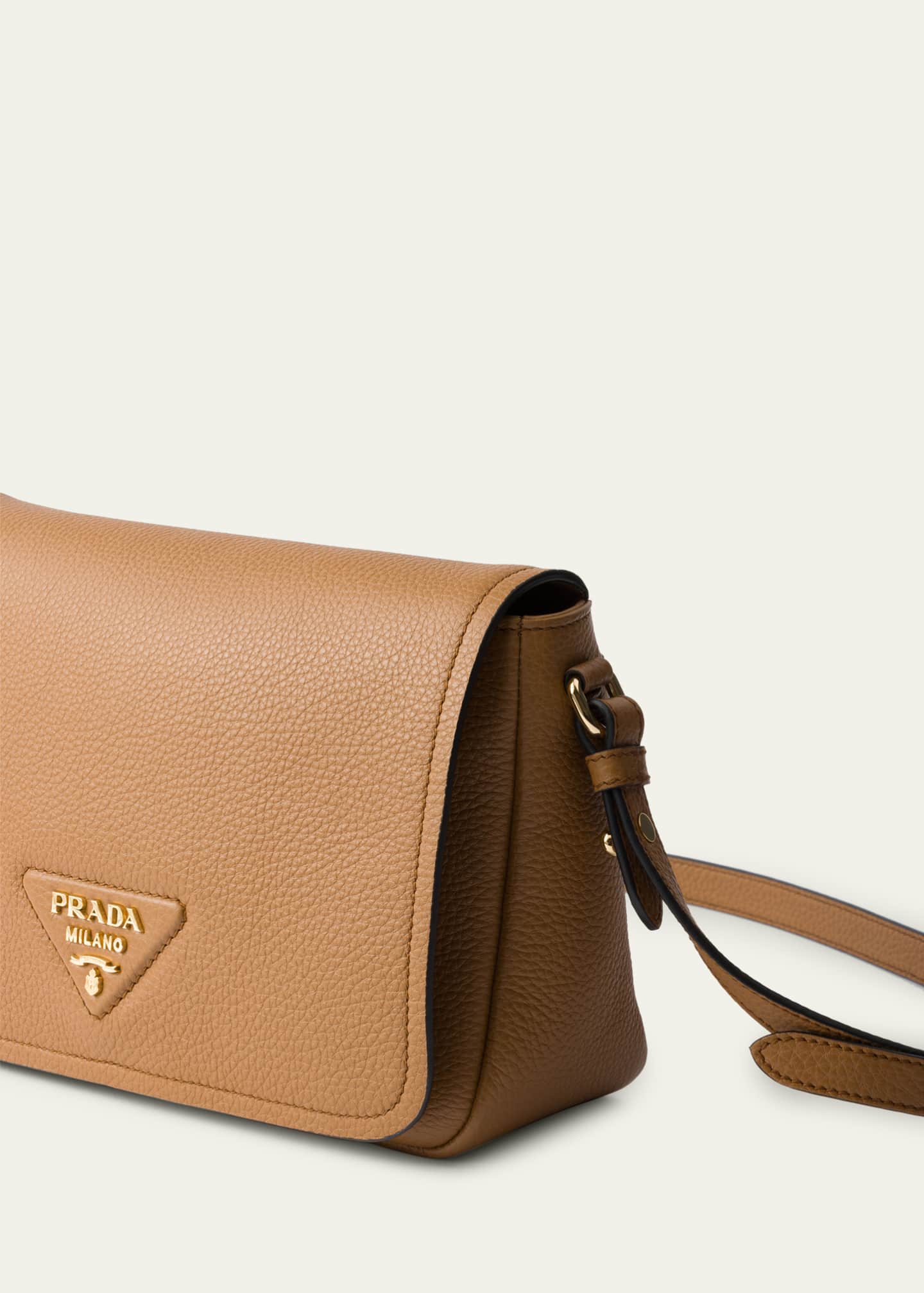 Prada Daino Flap Soft Leather Crossbody Bag - Bergdorf Goodman