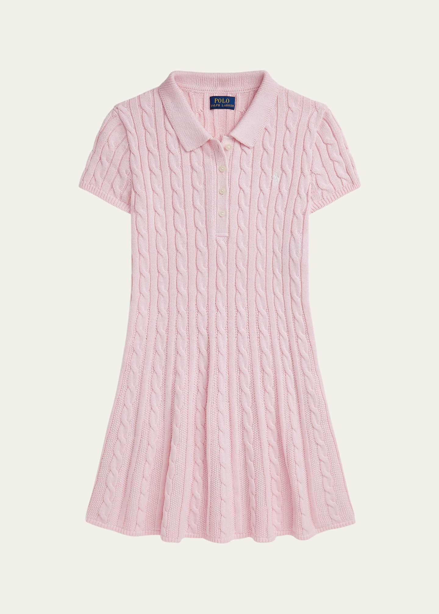 Ralph Lauren Childrenswear Girl's Cable Knit Dress, Size S-XL Image 1 of 2