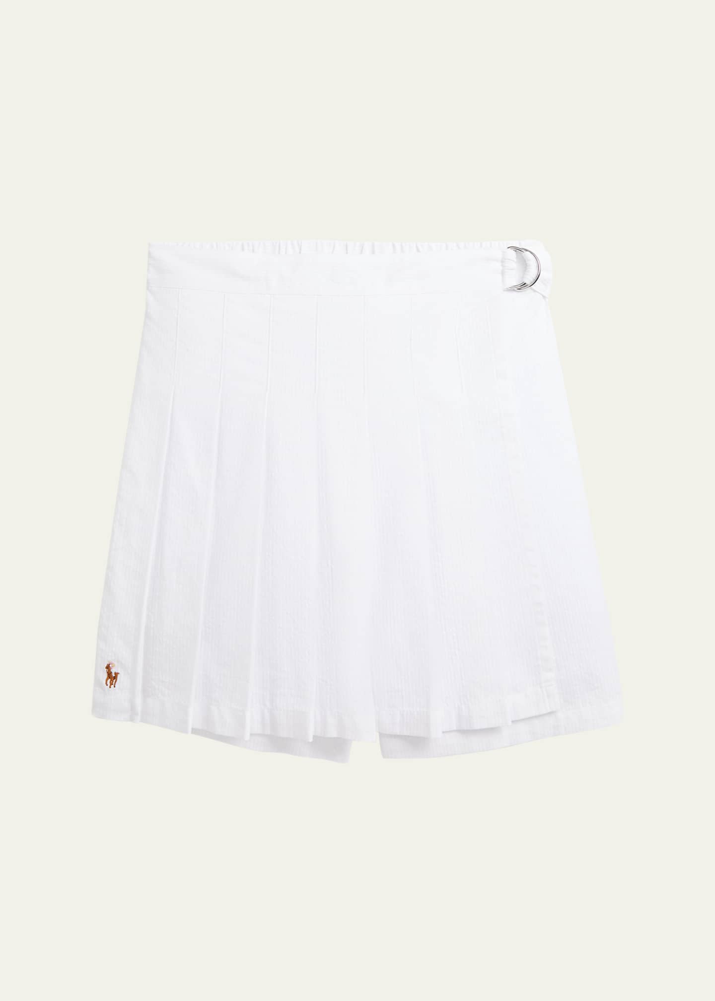 Ralph Lauren Childrenswear Girl's Pleated Seersucker Skort, Size 2-6X Image 1 of 2