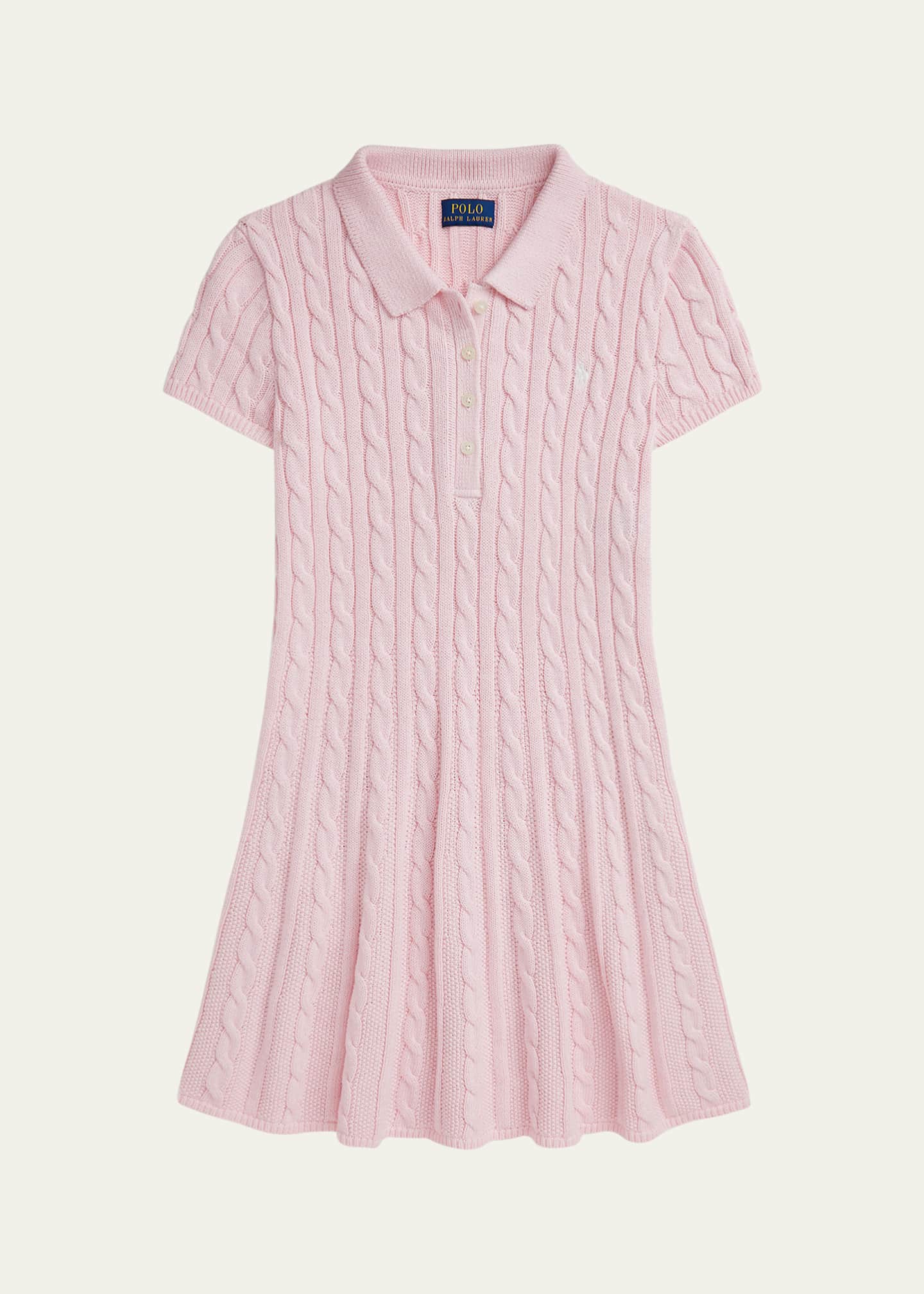 Ralph Lauren Childrenswear Girl's Cable Knit Dress, Size 2-6X Image 1 of 2