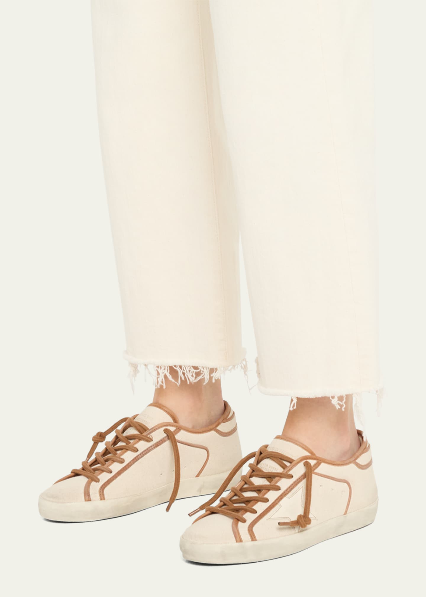 Golden Goose Superstar Canvas Low-Top Sneakers Image 2 of 6