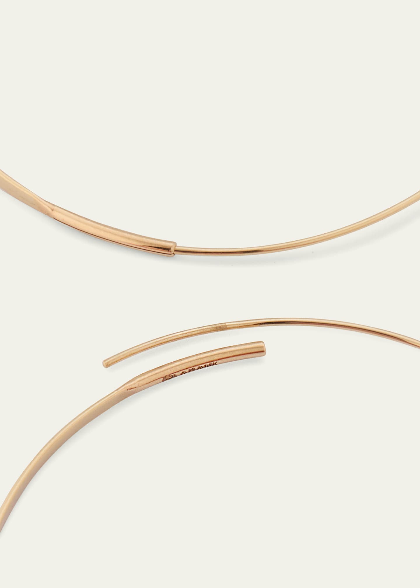 Lana 50mm Medium Flat Magic Hoop Earrings in 14K Yellow Gold Image 3 of 3