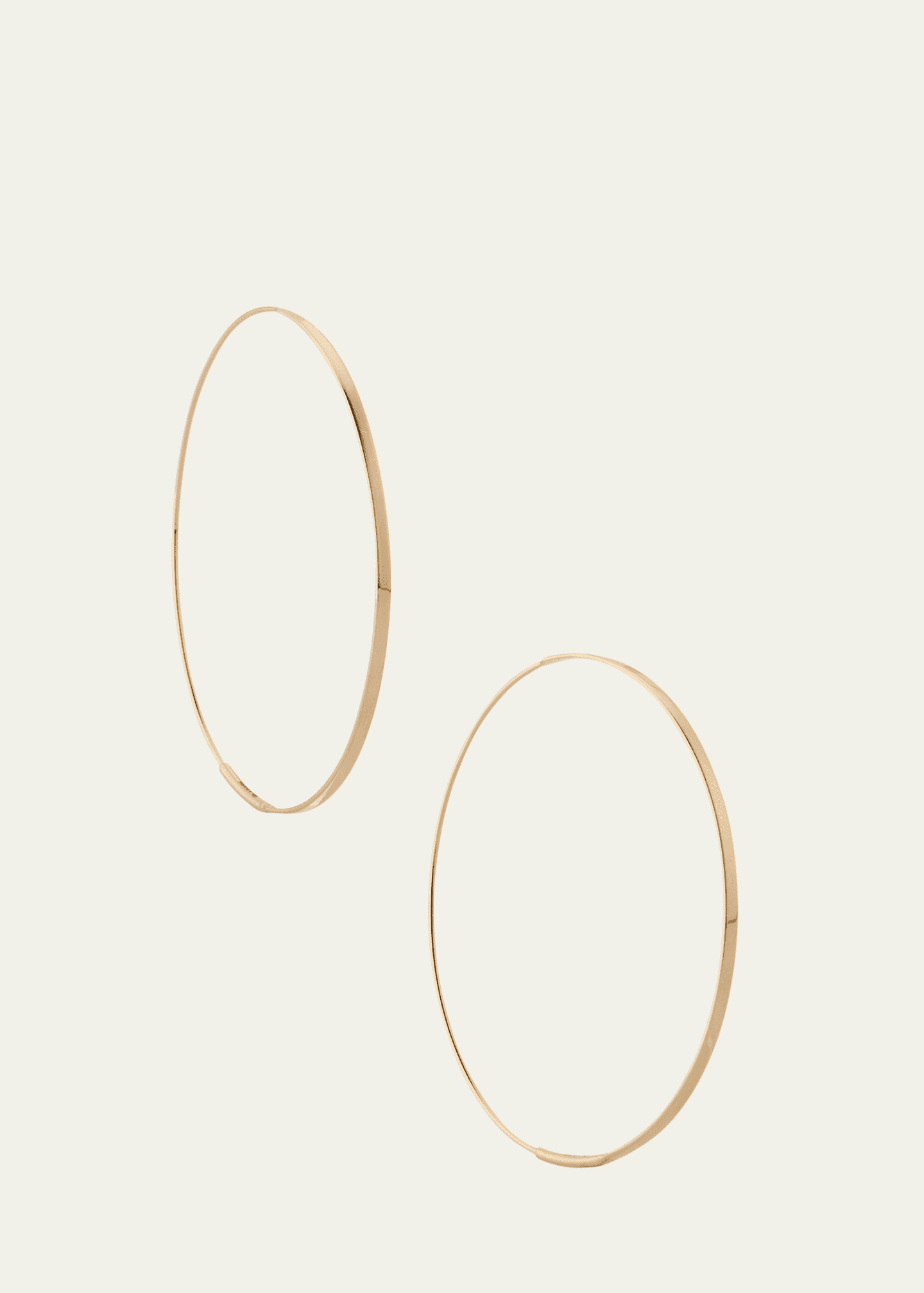 Lana 50mm Medium Flat Magic Hoop Earrings in 14K Yellow Gold Image 1 of 3