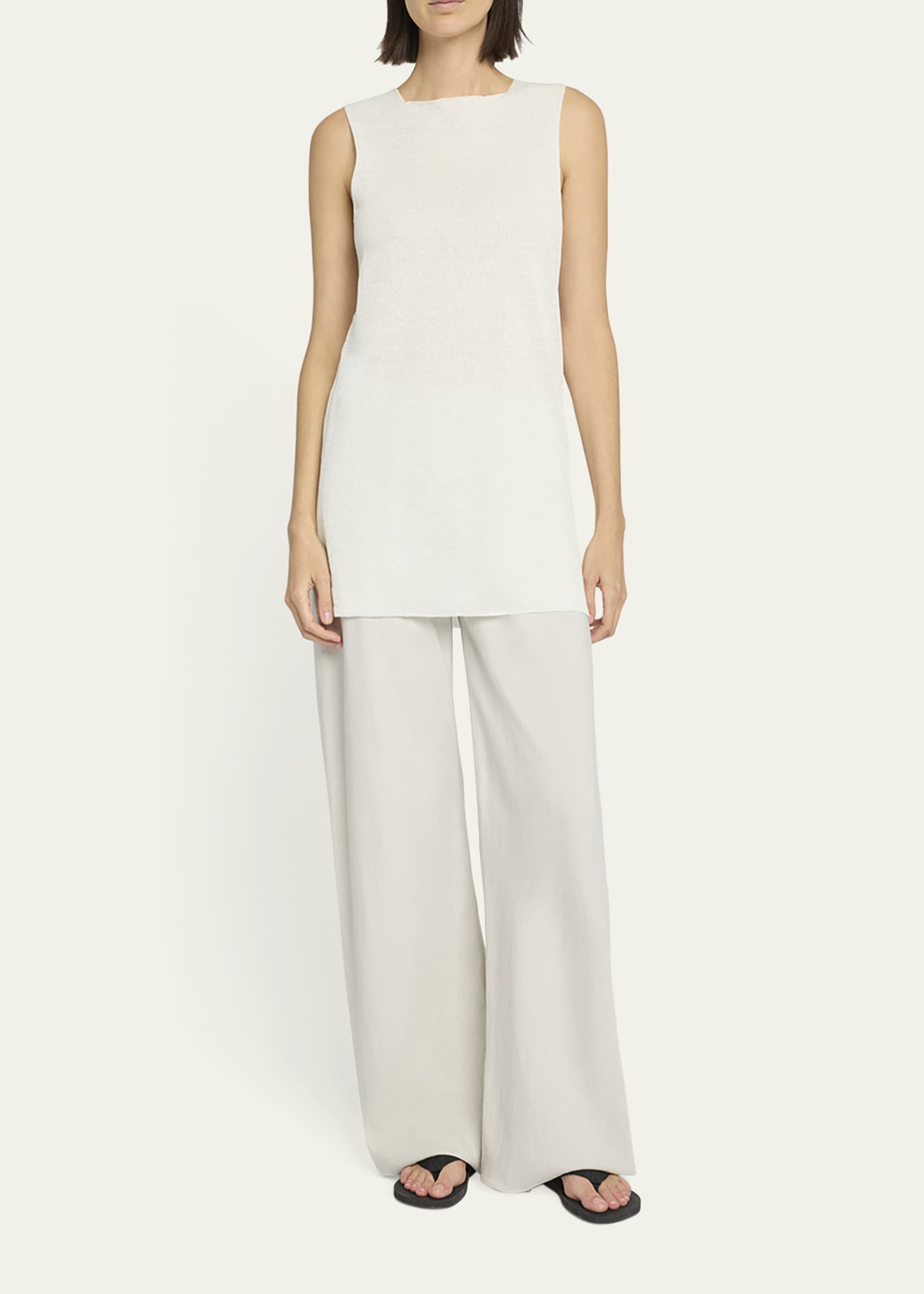 THE ROW Jaylen Linen Sleeveless Tunic Top - Bergdorf Goodman