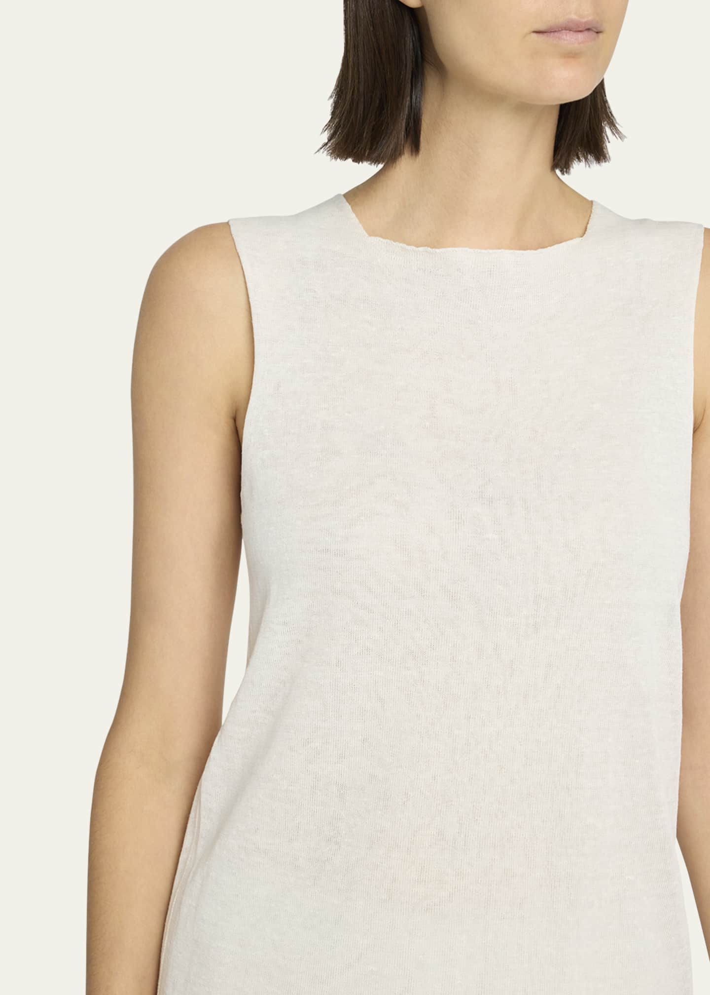 THE ROW Jaylen Linen Sleeveless Tunic Top - Bergdorf Goodman