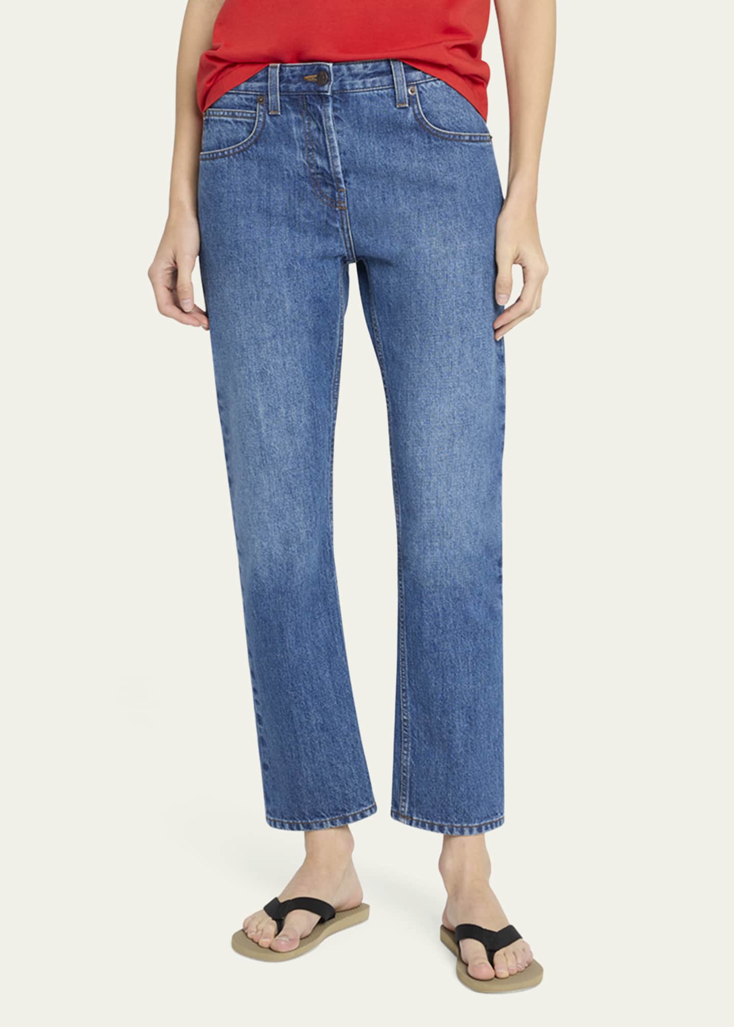 THE ROW Riaco Slim-Leg Ankle Jeans Image 4 of 5