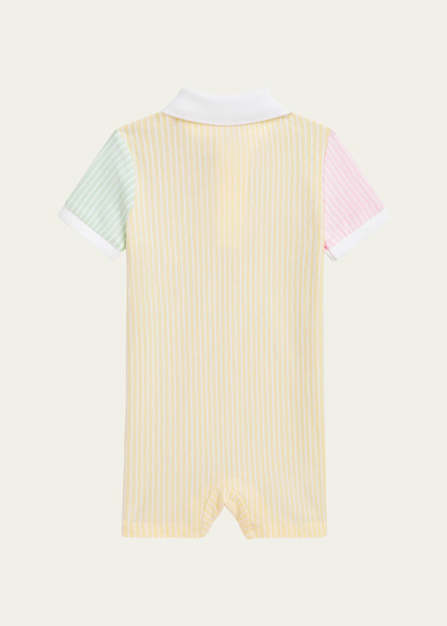 Ralph Lauren Childrenswear Boy's Striped Oxford Polo Playsuit, Size 2-7 Image 2 of 2