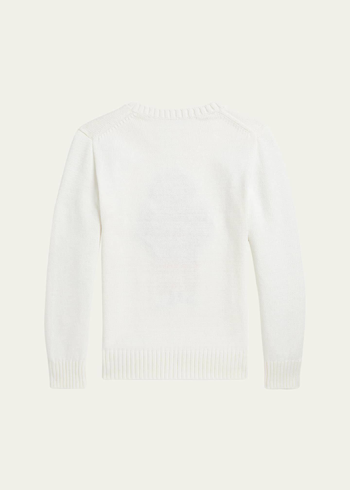 Ralph Lauren Childrenswear Boy's Knitted Polo Bear Sweater, Size 2-7 Image 2 of 2