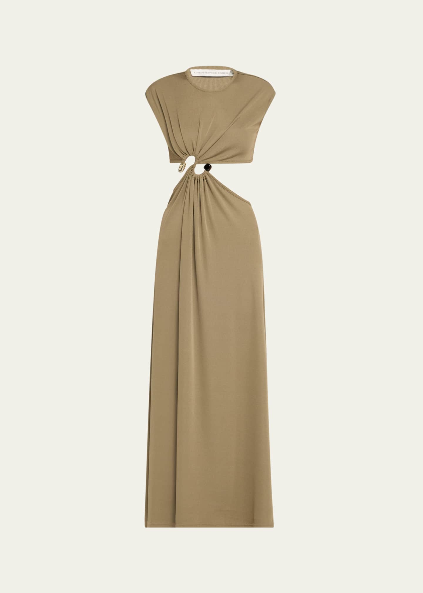 Christopher Esber S-Ring Rib Maxi Tank Dress