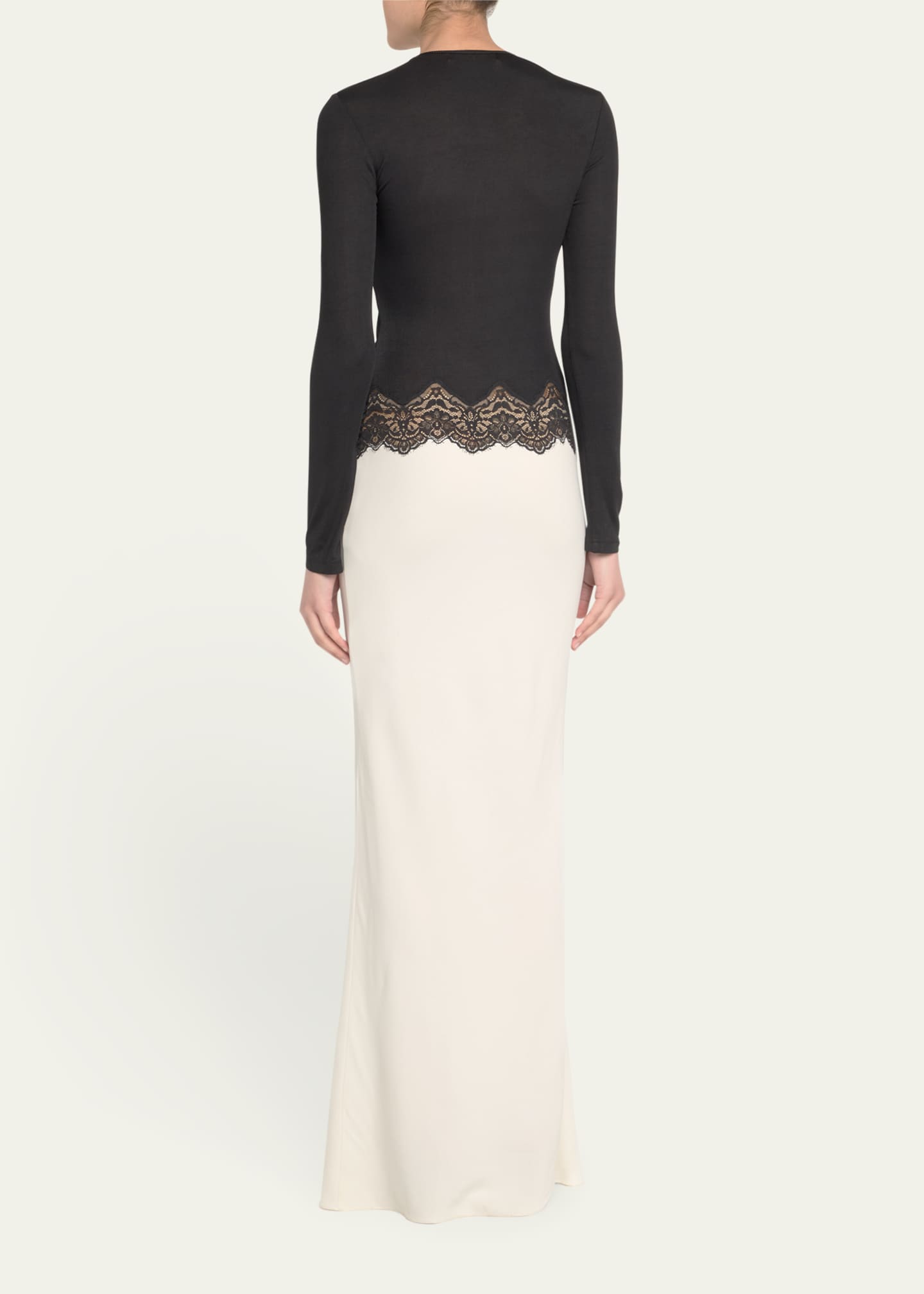 Christopher Esber Twisted Verner-Lace Long-Sleeve Maxi Dress Image 3 of 5